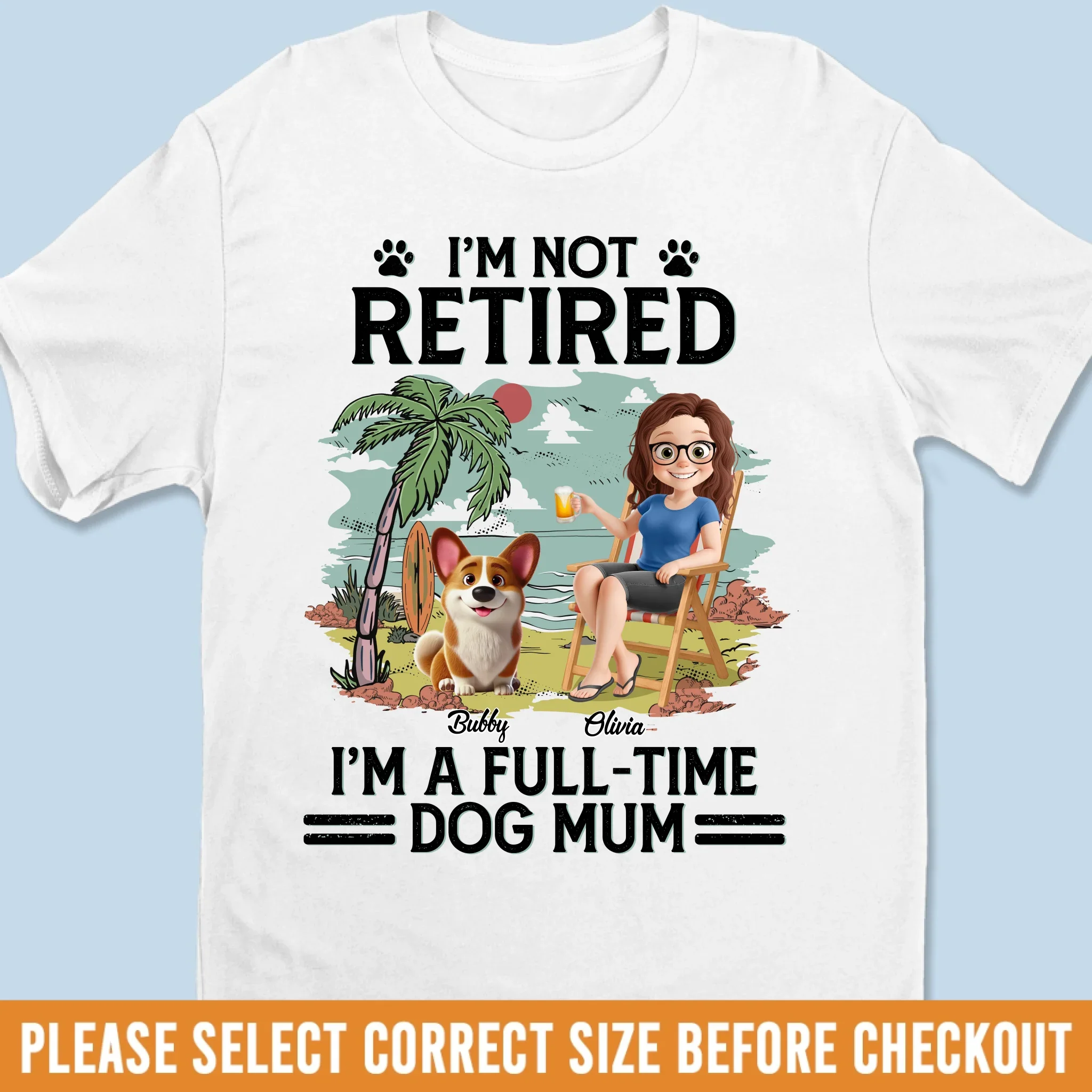 Custom Unisex T-shirt, Premium T-shirt, Hoodie - Personalized Retirement Gifts For Women, Men, Dog Dad And Mom - Not Retired Just Dog Mom Mode - Robaser