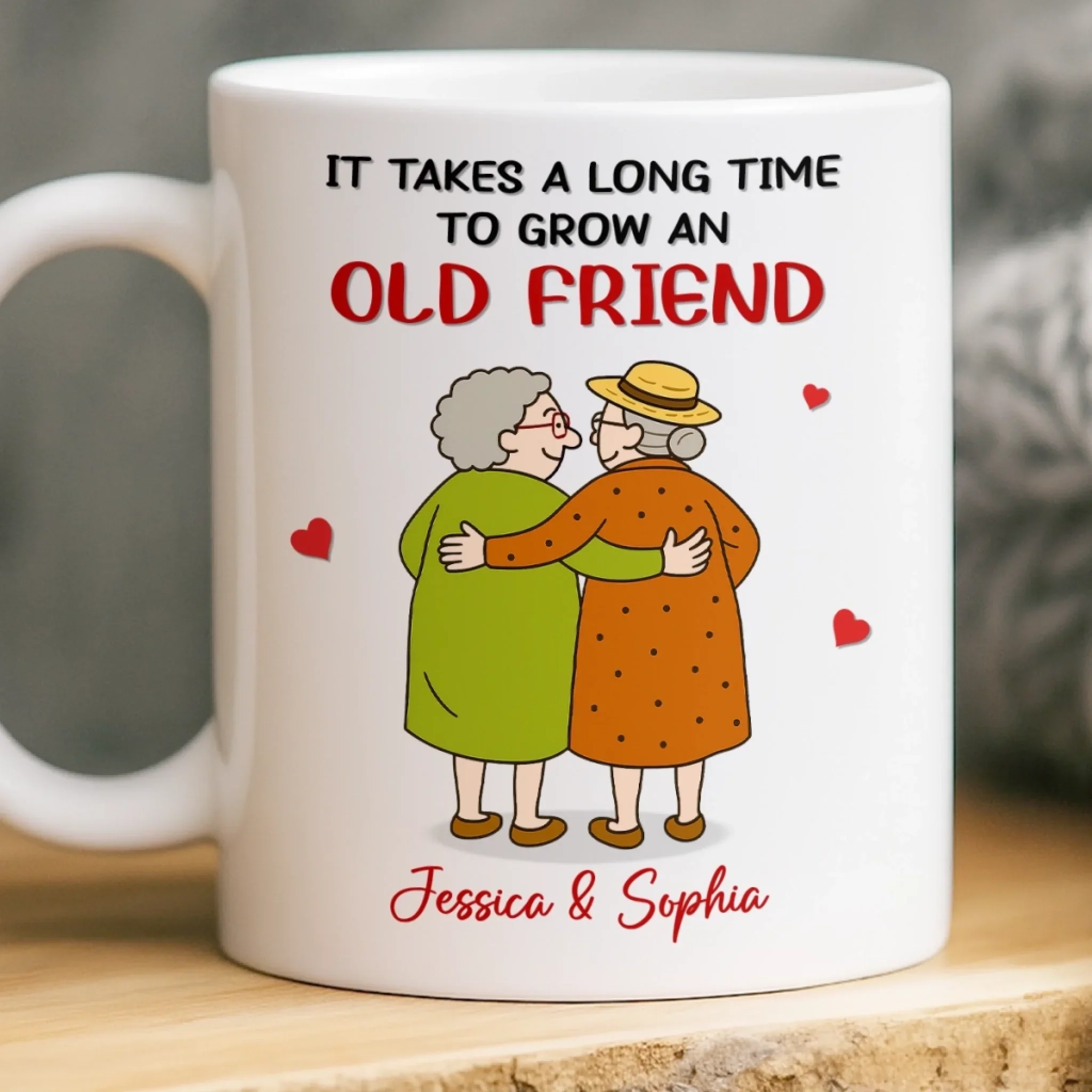 Custom Mug - Personalized Best Friend Birthday Gifts For Women - Takes A Long Time To Grow - Robaser