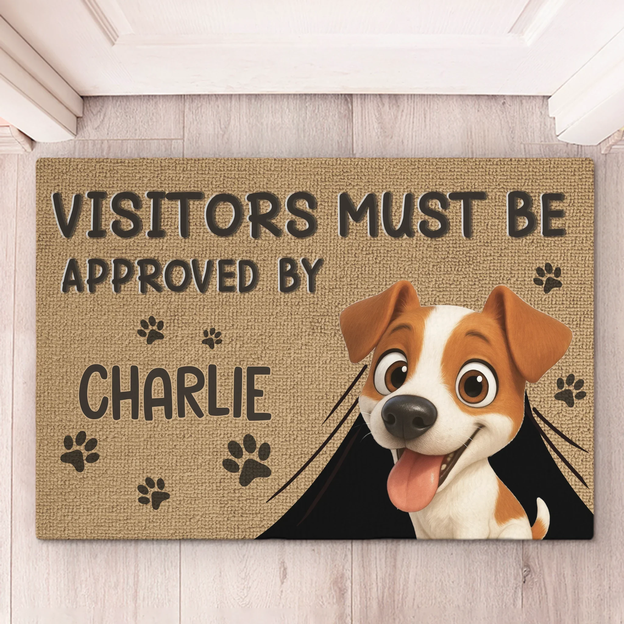 Custom Home Decor Decorative Mat - Personalized Birthday Gifts For Dog Lovers, Dog Dad And Mom - Guard Dog On Duty - Robaser