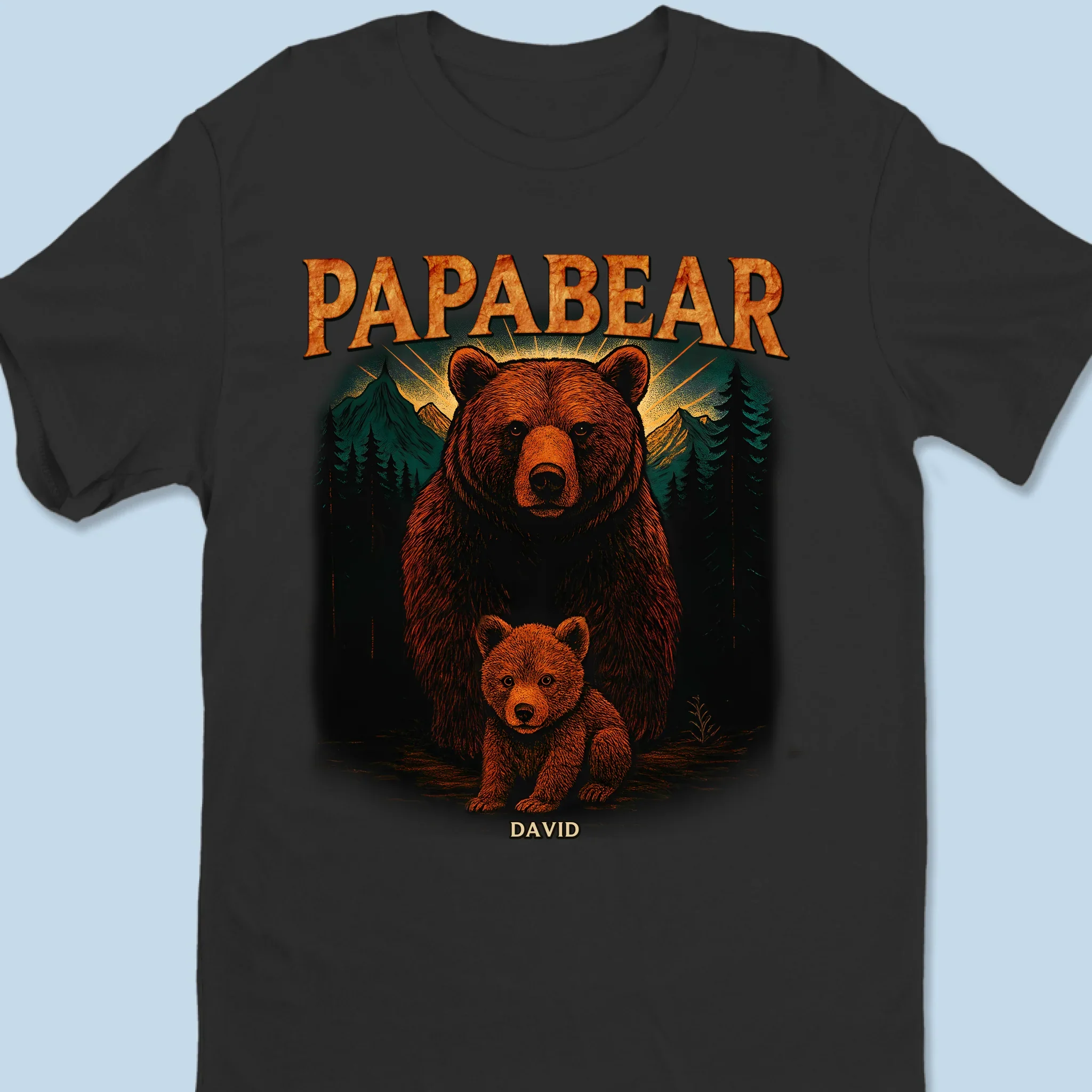Protected By Papa Bear - Family Personalized Custom Unisex T-shirt, Premium T-shirt, Hoodie - Father's Day, Gift For Dad, Grandpa - Robaser