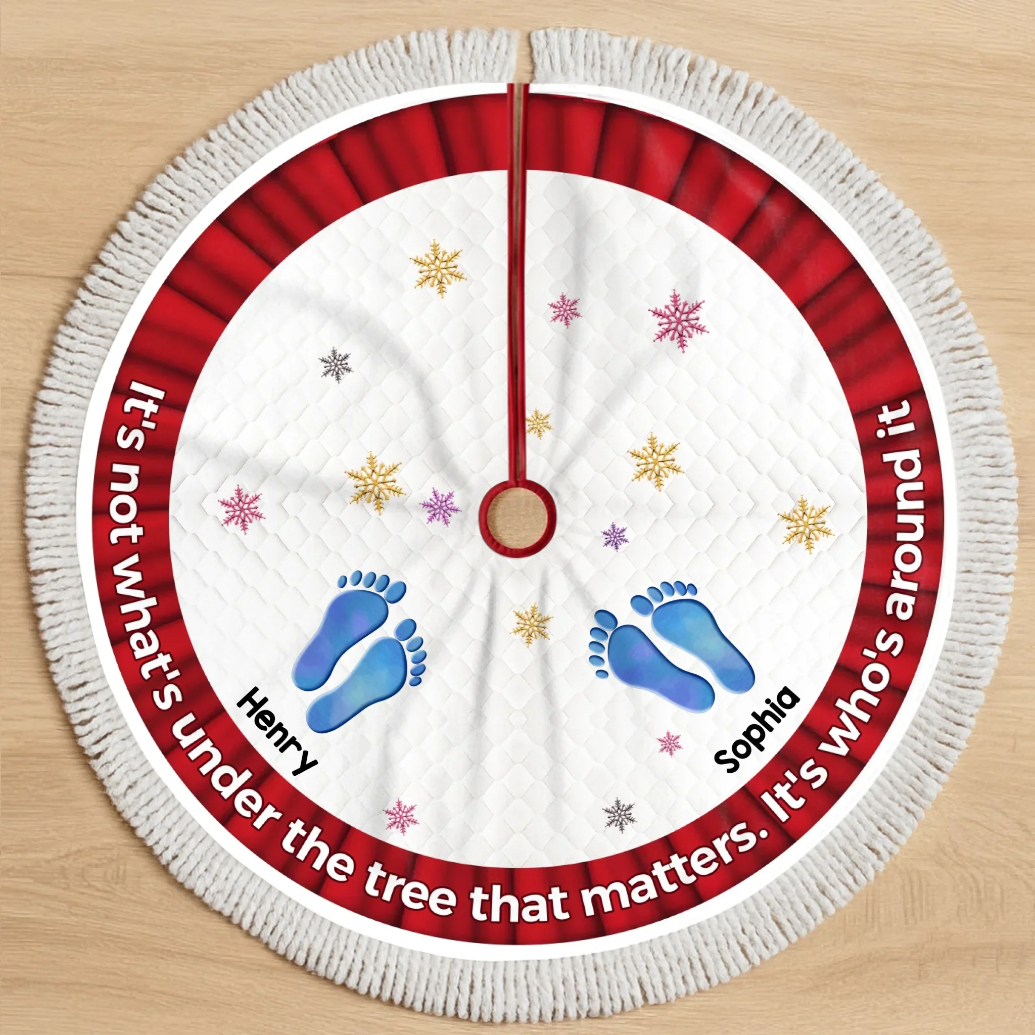 Custom Tree Skirt - Personalized Christmas Birthday Gifts For Mom, Dad, Brother, Sister, Kids - Memories Circle The Tree - Robaser