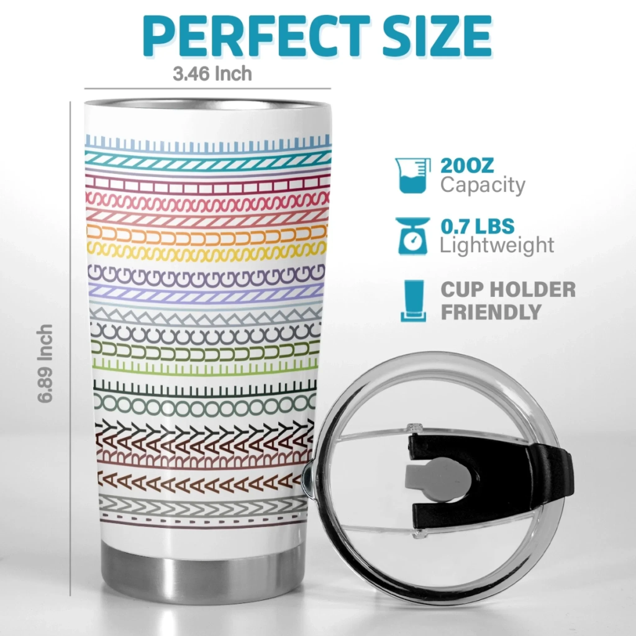 Hidden Message Tumbler - Funny Gifts For Best Friends, Family, Coworker, Work Bestie - Boho Vibes, Busy Life - Robaser