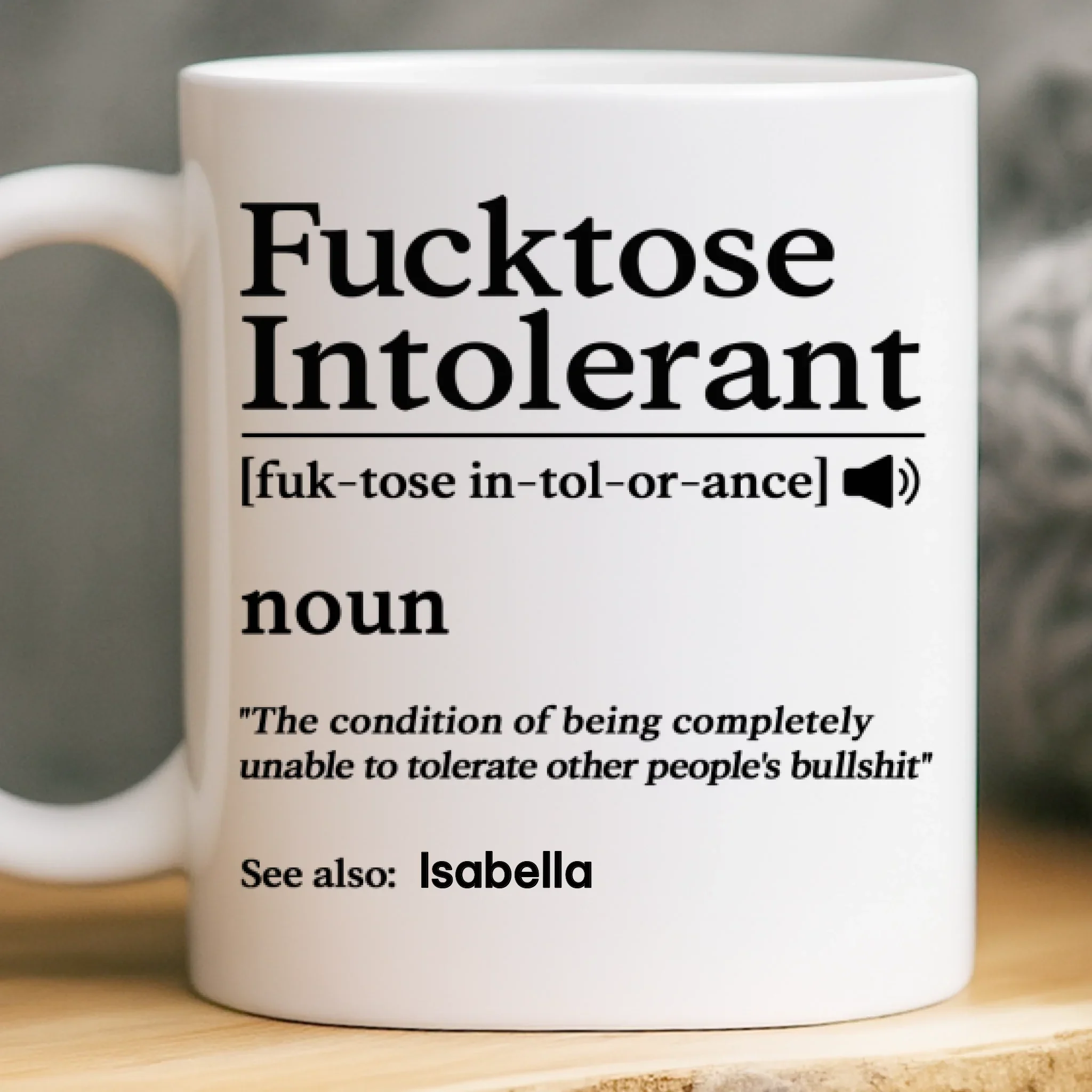 Custom Mug - Personalized Christmas Birthday Gifts For Best Friends, Family, Coworker, Work Bestie - Morning Intolerant - Robaser