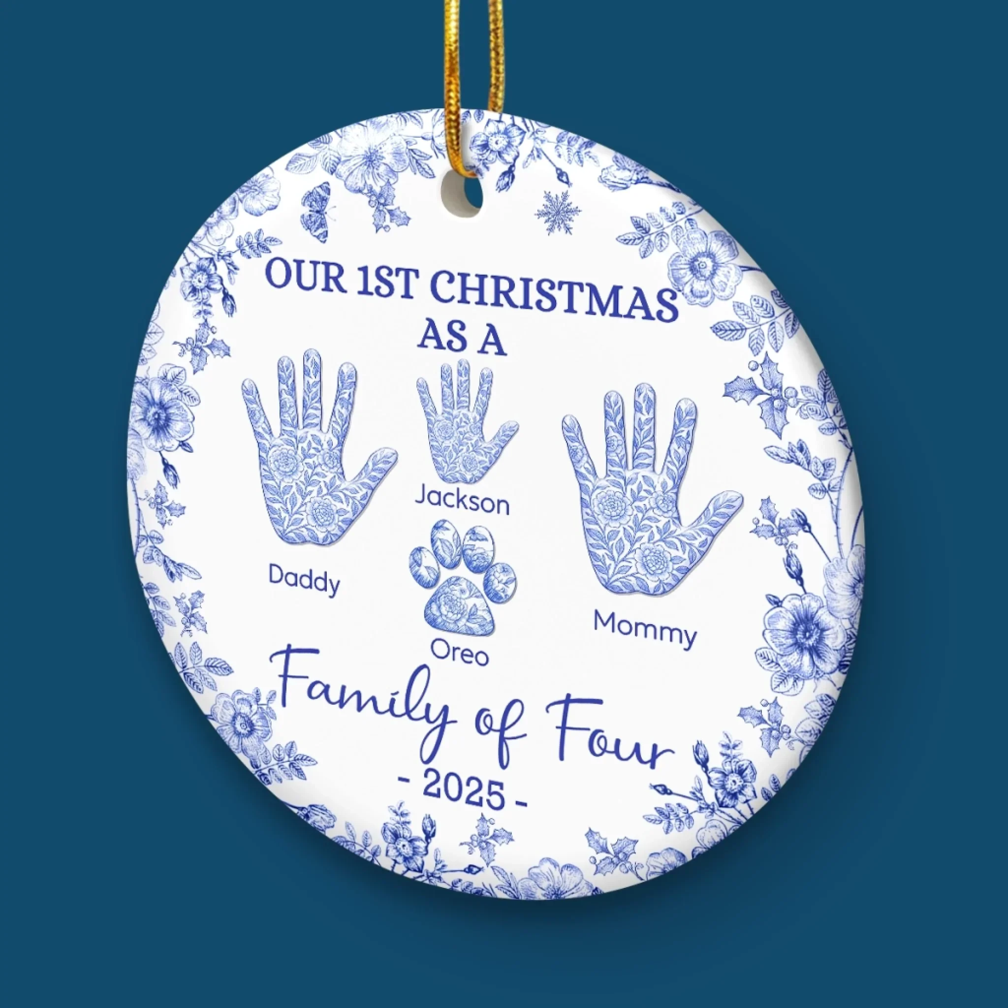 Custom Ceramic Ornament - Personalized Christmas Birthday Gifts For Mom, Dad, Kids - Where Love Lives - Robaser