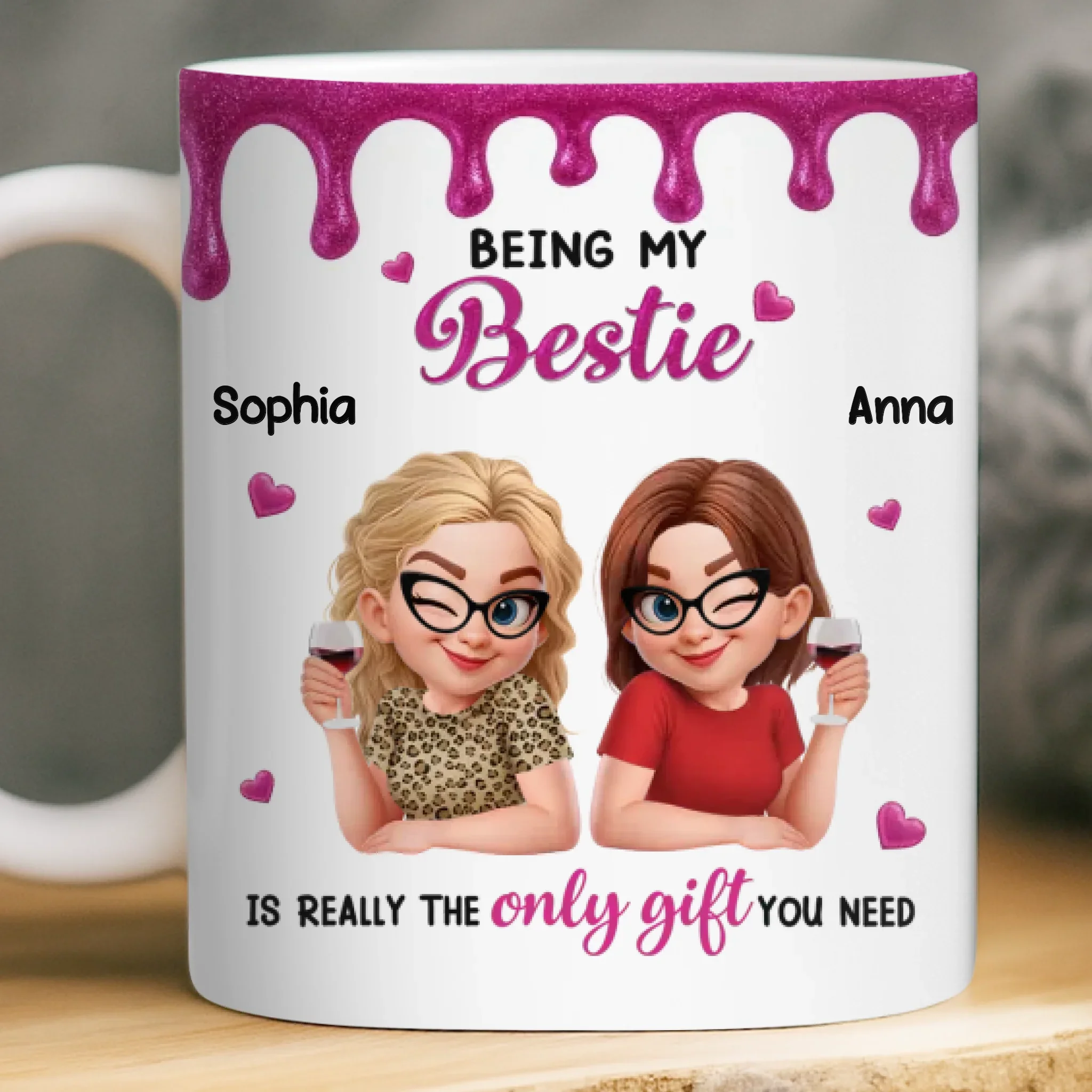Custom Mug - Personalized Best Friend Birthday Gifts For Women, Besties, Sisters, BFF - My Peaceful Madness - Robaser