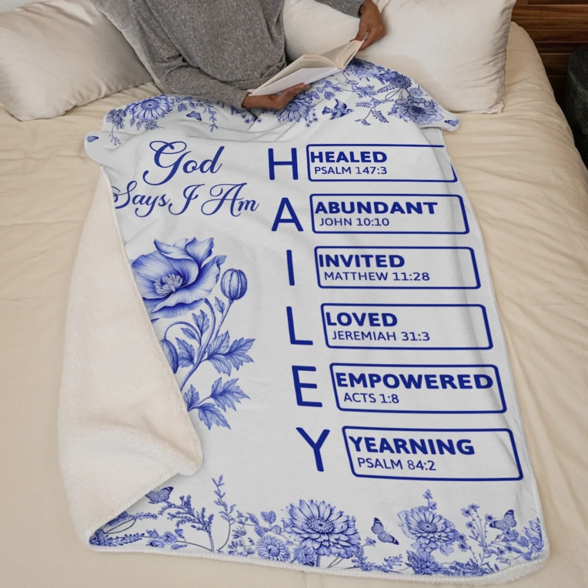 Custom Blanket - Personalized Best Friend Birthday Gifts For Women, Besties, Sisters, BFF, Family, Yourself - God Says You Are - Robaser