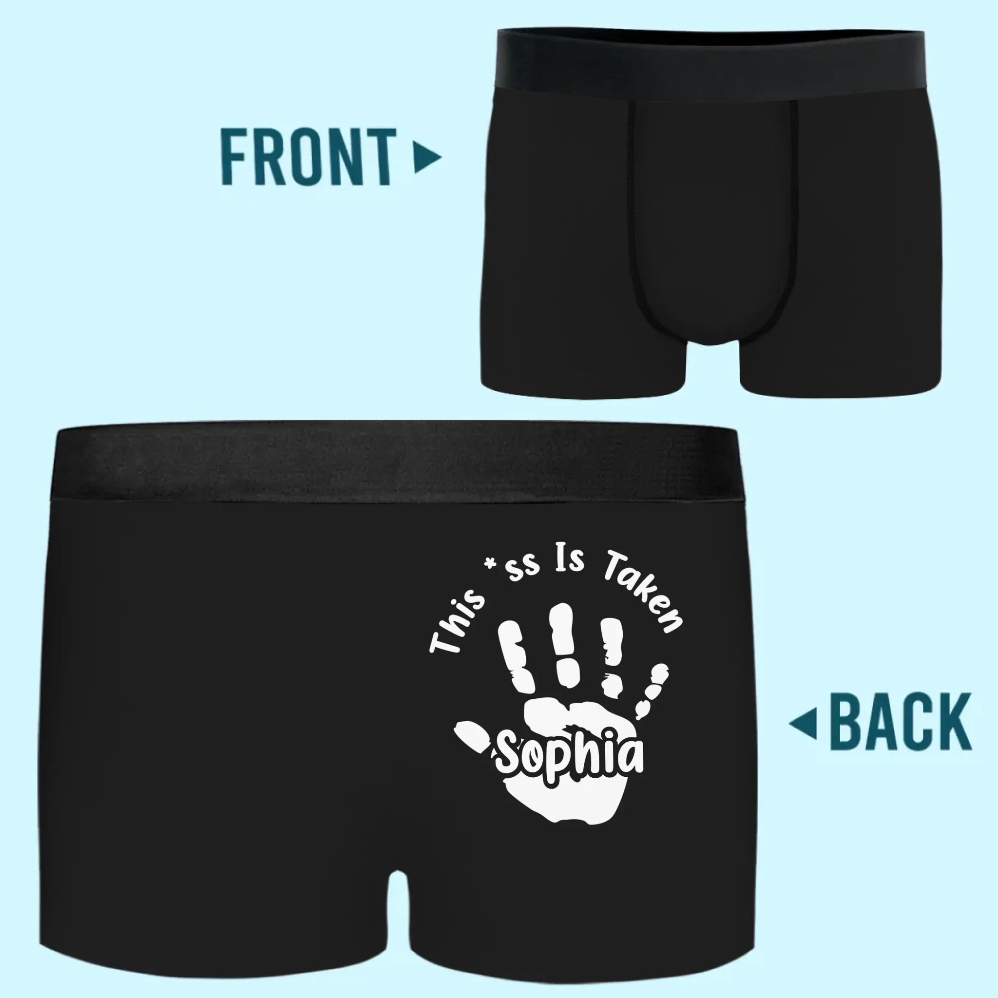 This Butt  s Got An Owner - Couple Personalized Custom Boxer Briefs, Men's Boxers - Gift For Husband Wife, Anniversary - Robaser