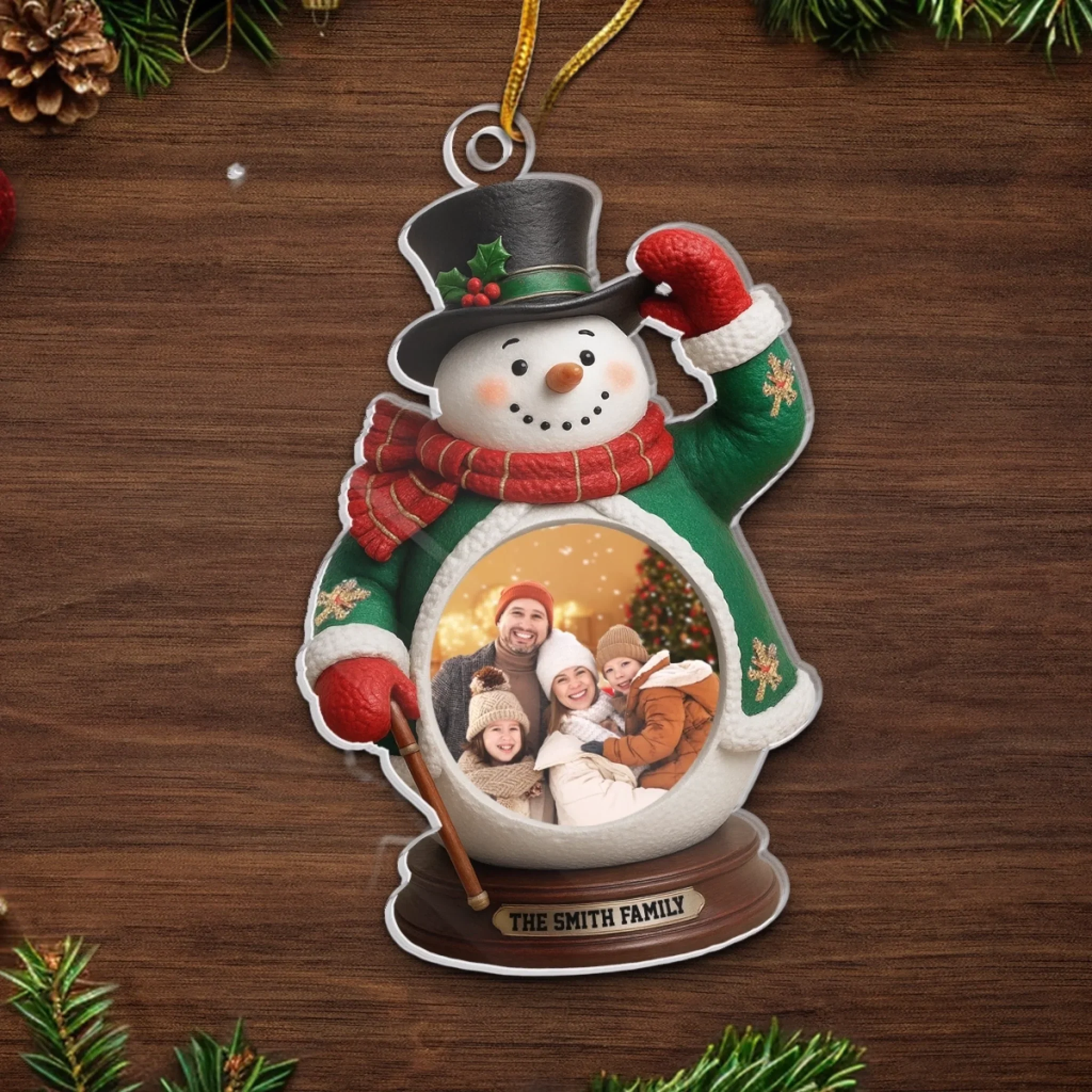 Custom Photo Acrylic Ornament - Personalized Christmas Birthday Gifts For Mom, Dad, Kids - Snow Much Love Inside - Robaser