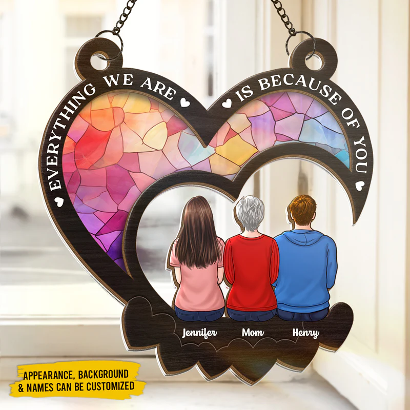 You Will Always Be My Little Girl - Family Personalized Window Hanging Suncatcher - Mother's Day, Gift For Mom - Robaser