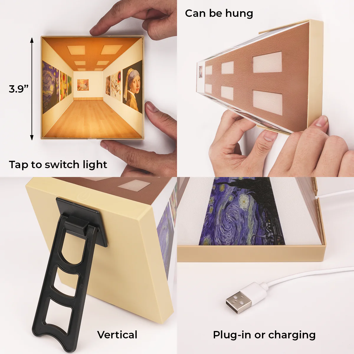 Transforming Spaces With 3D Light - Naked Eye 3D Visual Night Light - House Warming Gift, Home Decor Gift For Family Members, Best Friends, BFF, Husband Wife - Robaser