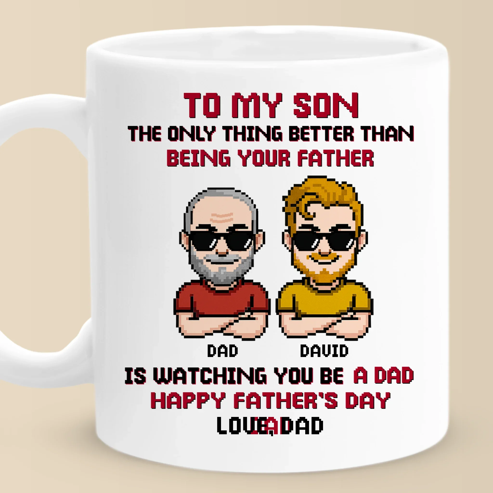 Father Son Team Forever - Family Personalized Custom Mug - Father's Day, Gift For Son - Robaser
