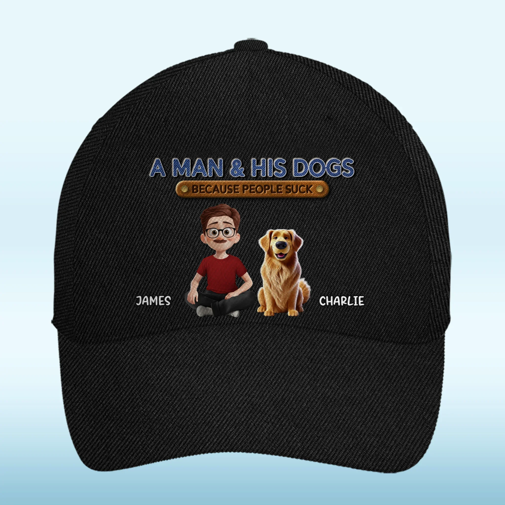 Custom Hat, All Over Print Classic Cap - Personalized Birthday Gifts For Dog Lovers, Dog Dad And Mom - The Pack  s Favorite Human - Robaser