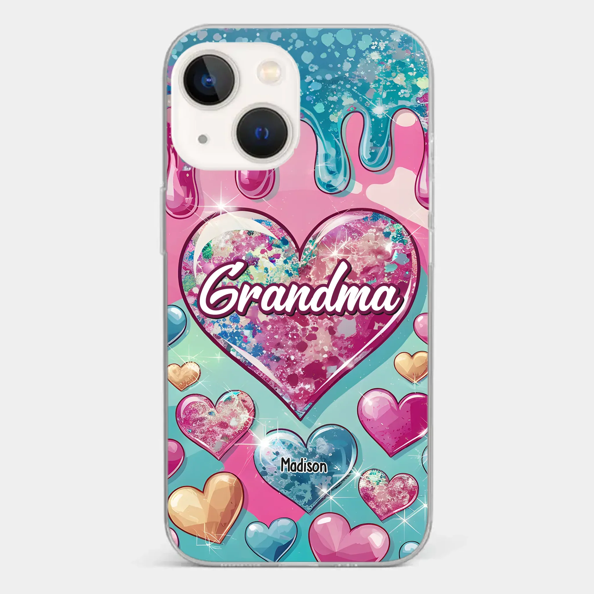 A Grandmother  s Heart Holds Forever Love - Family Personalized Custom 3D Inflated Effect Printed Clear Phone Case - Gift For Mom, Grandma - Robaser