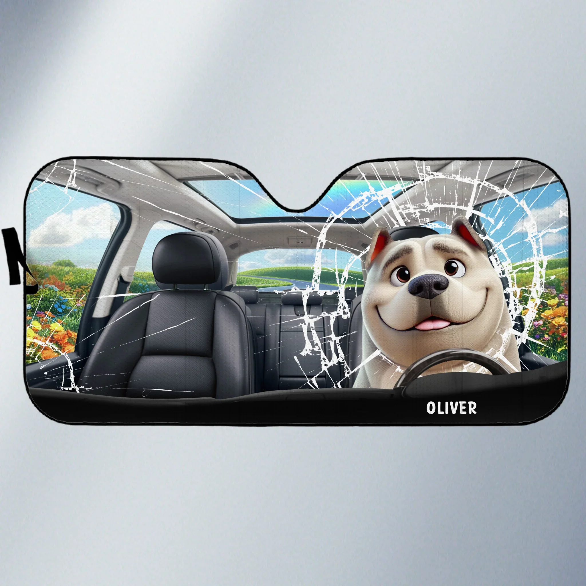 Custom Auto Windshield Sunshade, Car Window Protector - Personalized Birthday Gifts For Dog Lovers, Dog Dad And Mom - Too Cool to Brake - Robaser