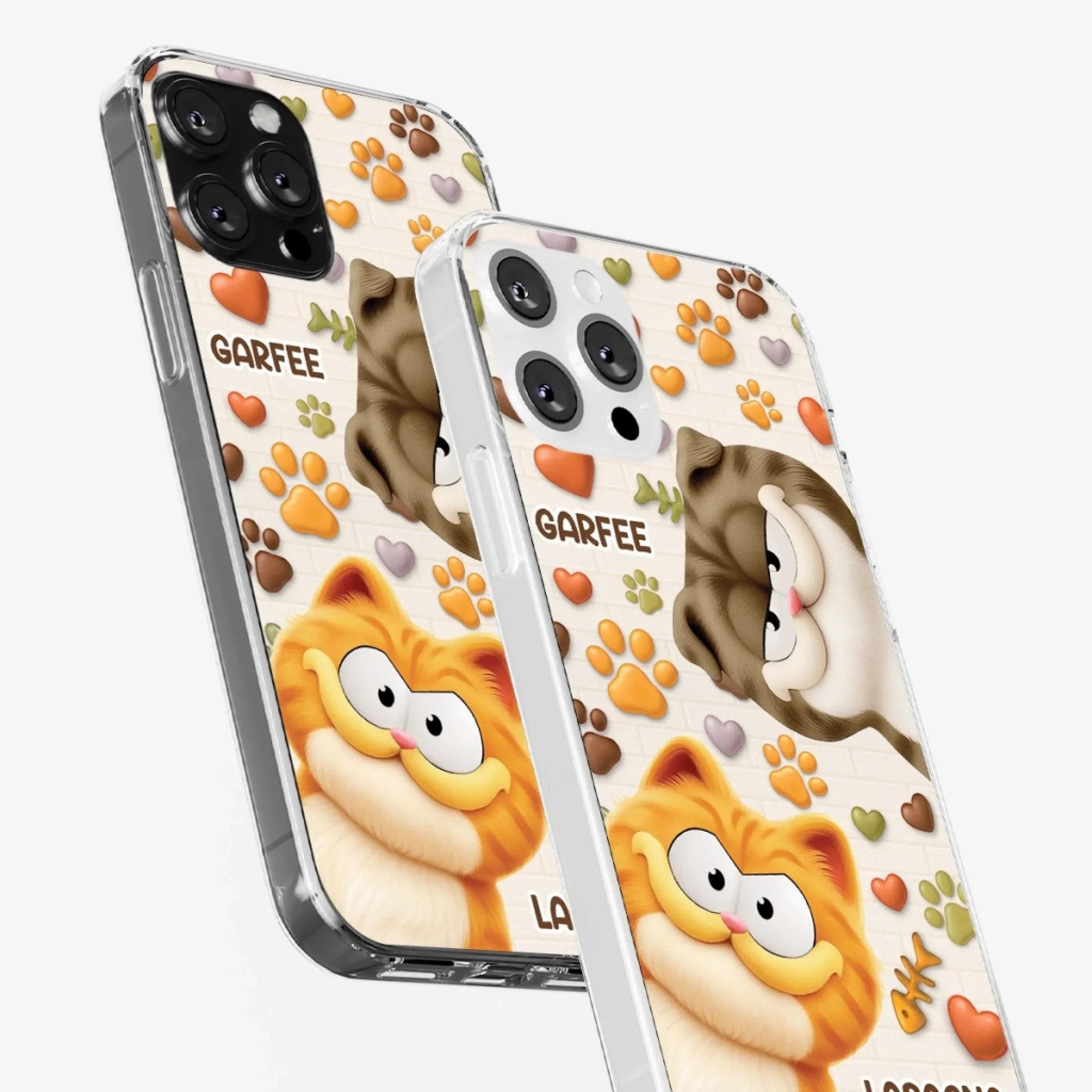 Custom 3D Inflated Effect Printed Clear Phone Case - Personalized Birthday Gifts For Cat Lovers, Cat Mom And Dad - Furry Friends Brighten Every Call - Robaser