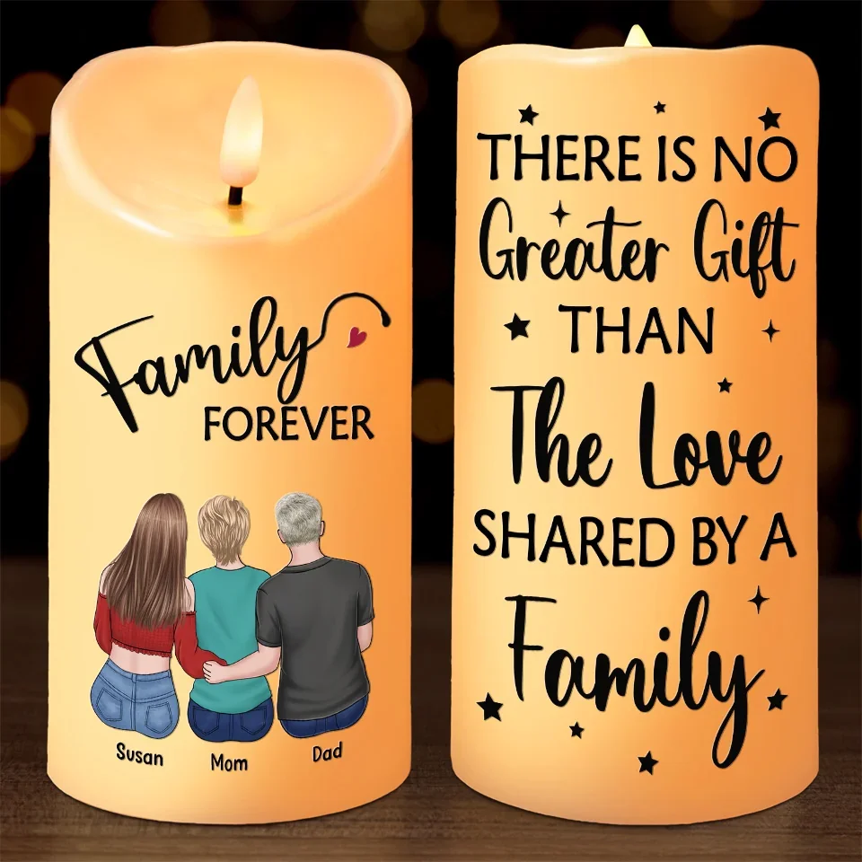 Together Is Our Favorite Place - Family Personalized Custom LED Candle - Christmas Gift For Family Members - Robaser