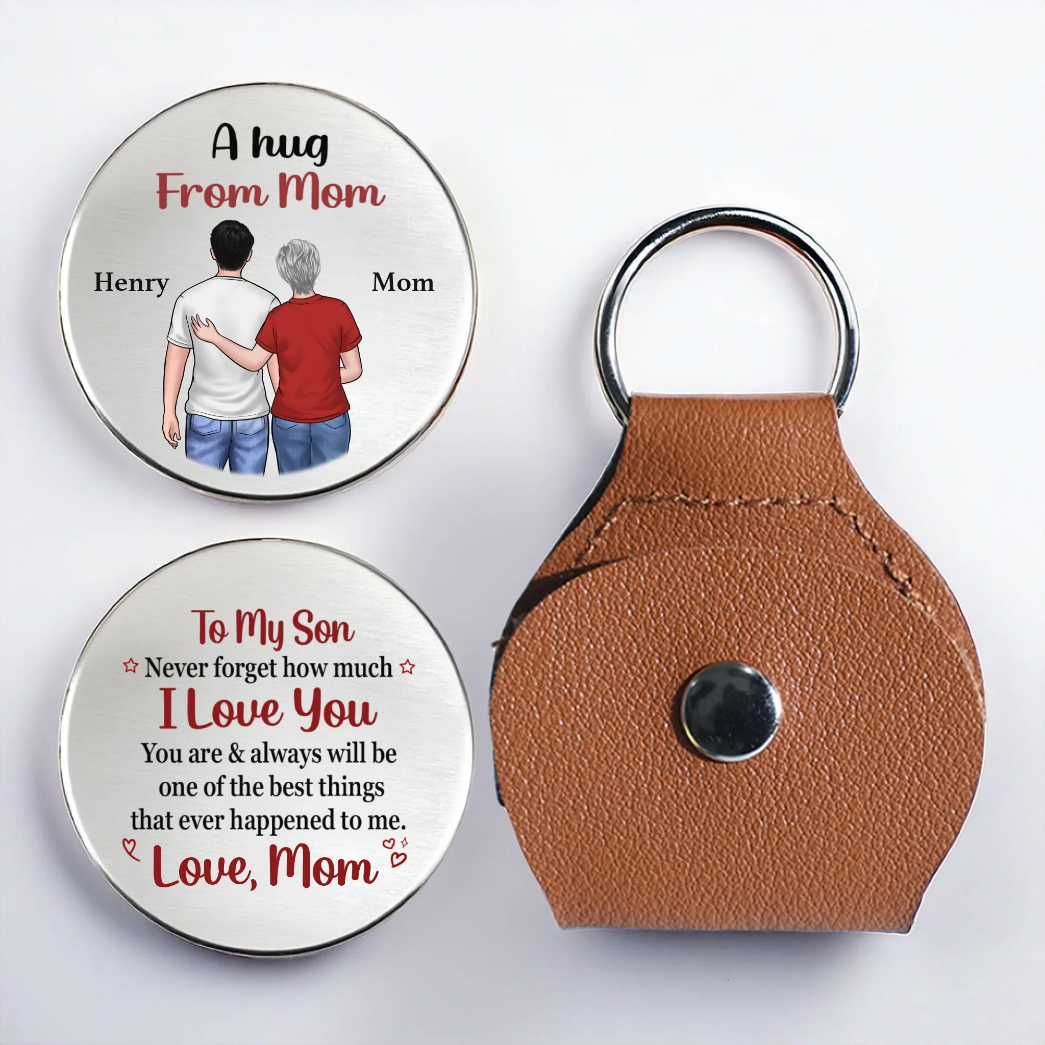 Custom Pocket Hug - Personalized Birthday Gifts For Mom, Son, Daughter - Love You Beyond Words - Robaser