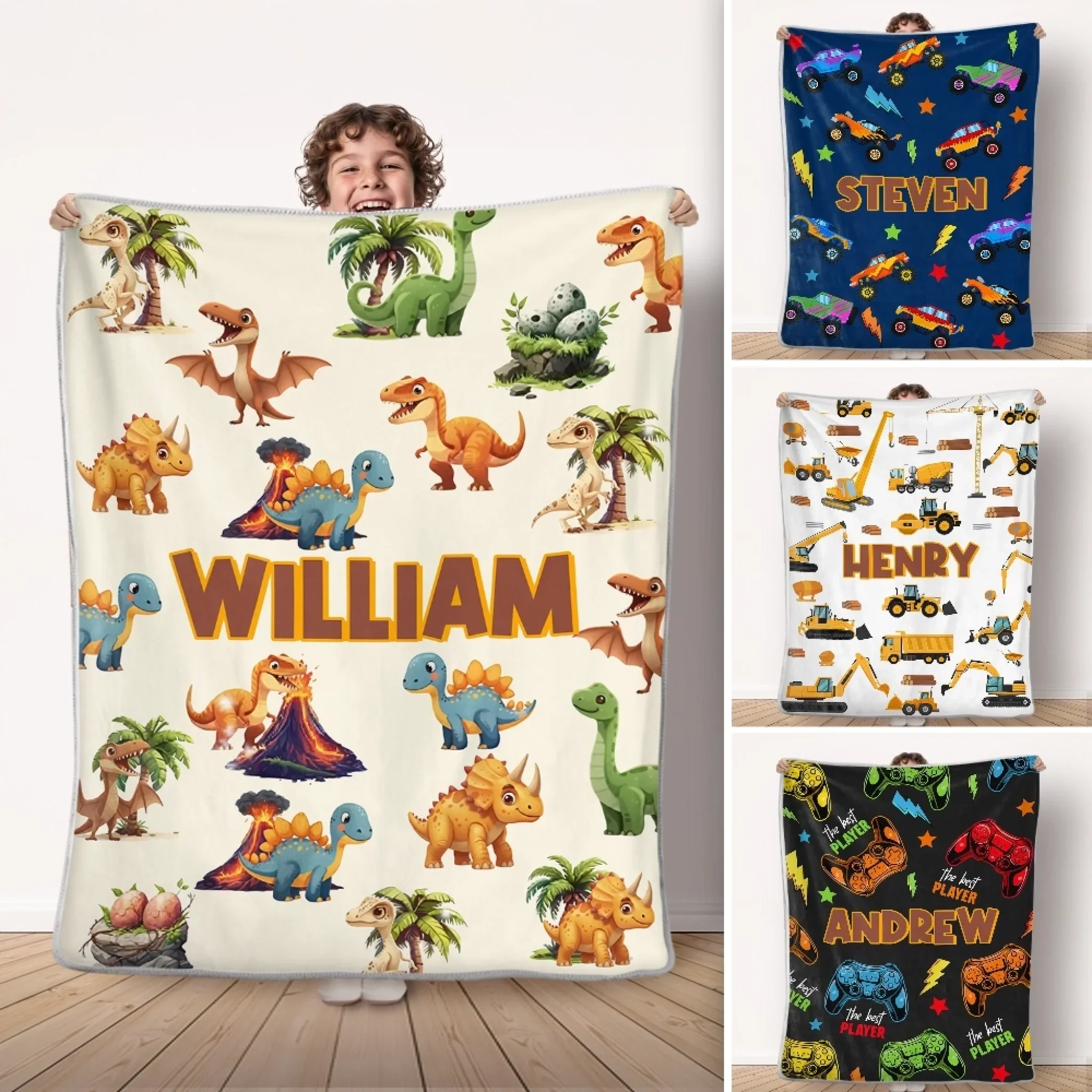 Custom Blanket - Personalized Birthday Gifts For Kids - Tiny Joy Lighting Our Days - Robaser