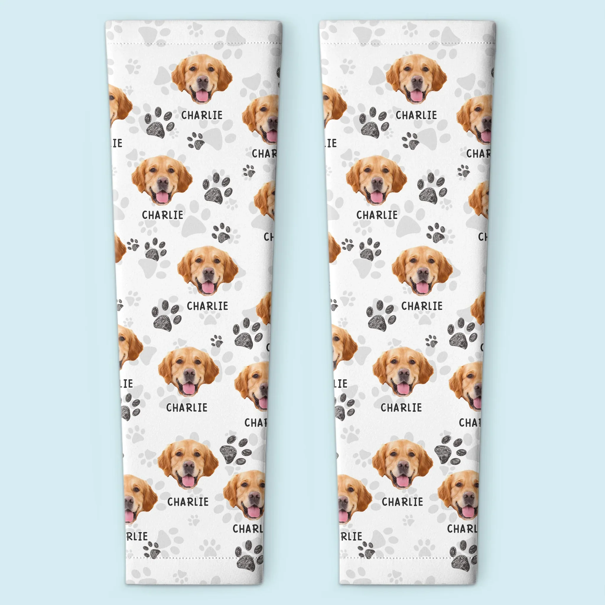 Custom Photo Powered By Paws And Unconditional Love - Dog & Cat Personalized Custom Tattoo Arm Sleeve - Summer Vacation Gift For Pet Owners, Pet Lovers - Robaser