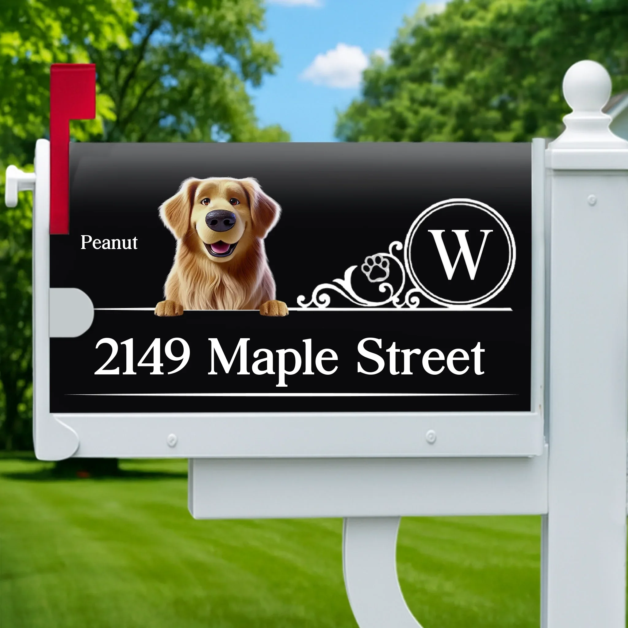 Custom Magnetic Mailbox Cover - Personalized  Birthday Gifts For Dog Cat Lovers, Dog Dad And Mom, Cat Owners - Barking Is Our Doorbell - Robaser