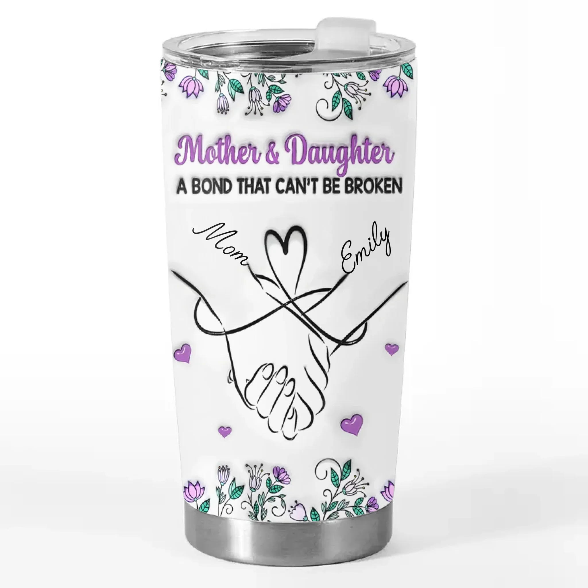 Custom Tumbler - Personalized Birthday Gifts For Mom, Daughter - Love Poured Daily - Robaser