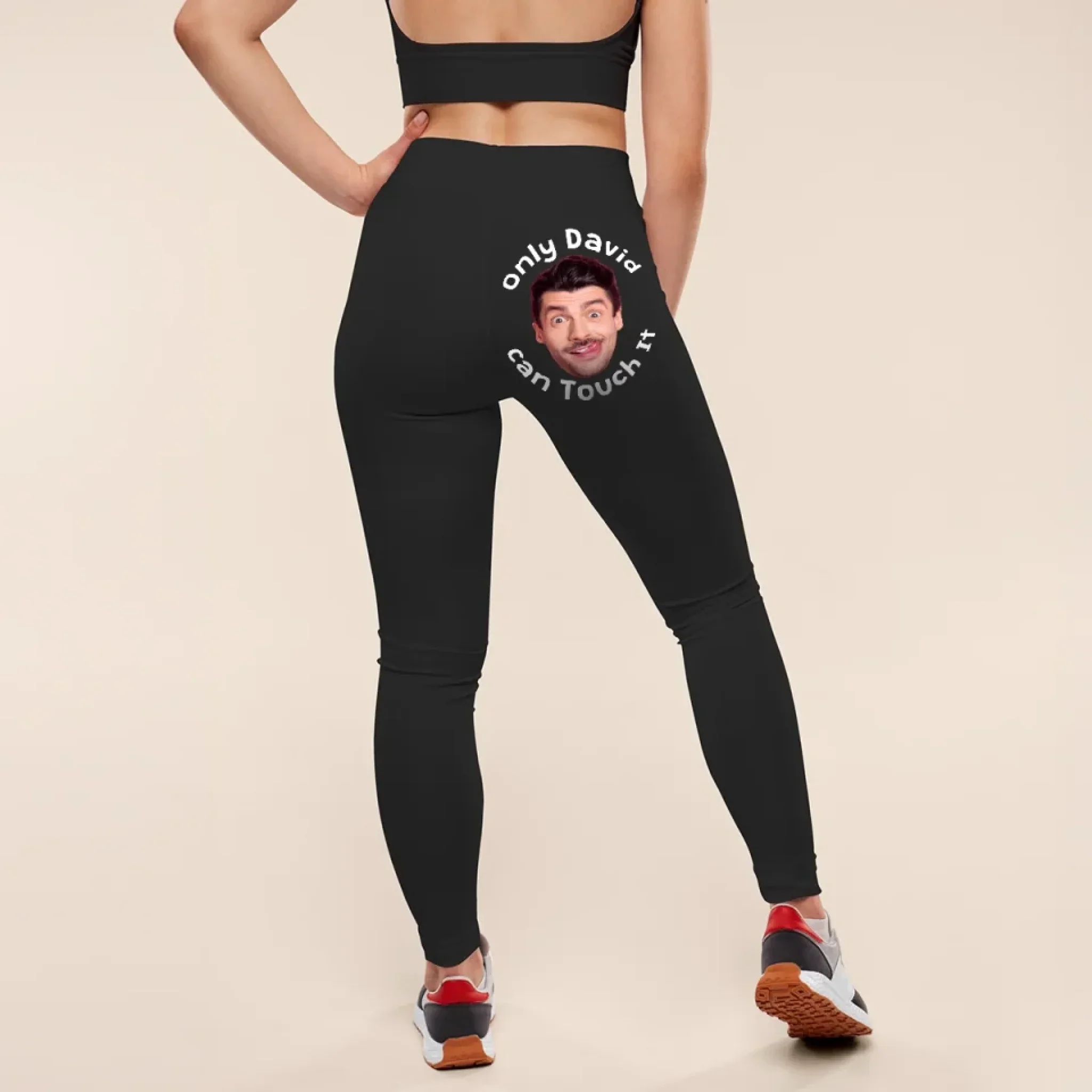 Custom Photo Not Yours, Never Will Be - Personalized Custom Women Leggings - Gift For Wife, Anniversary - Robaser