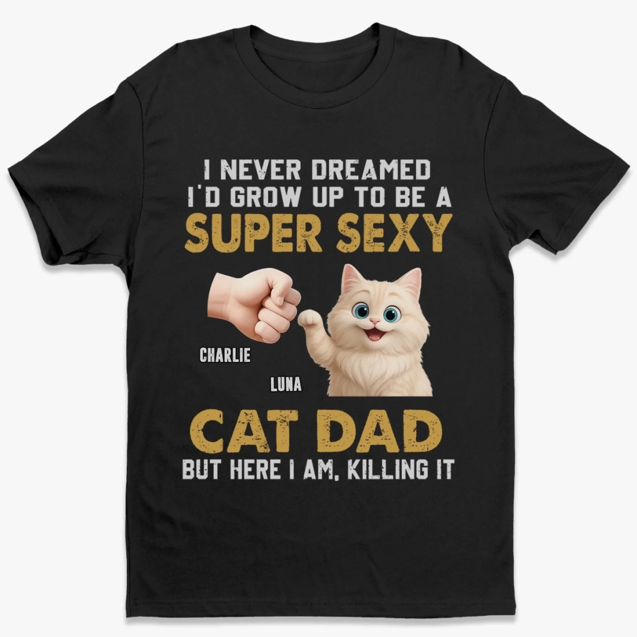 Custom Unisex T-shirt, Premium T-shirt, Hoodie - Personalized Christmas Birthday Gifts For Cat Lovers, Cat Mom And Dad - Fur Baby Spoiled Club - Robaser