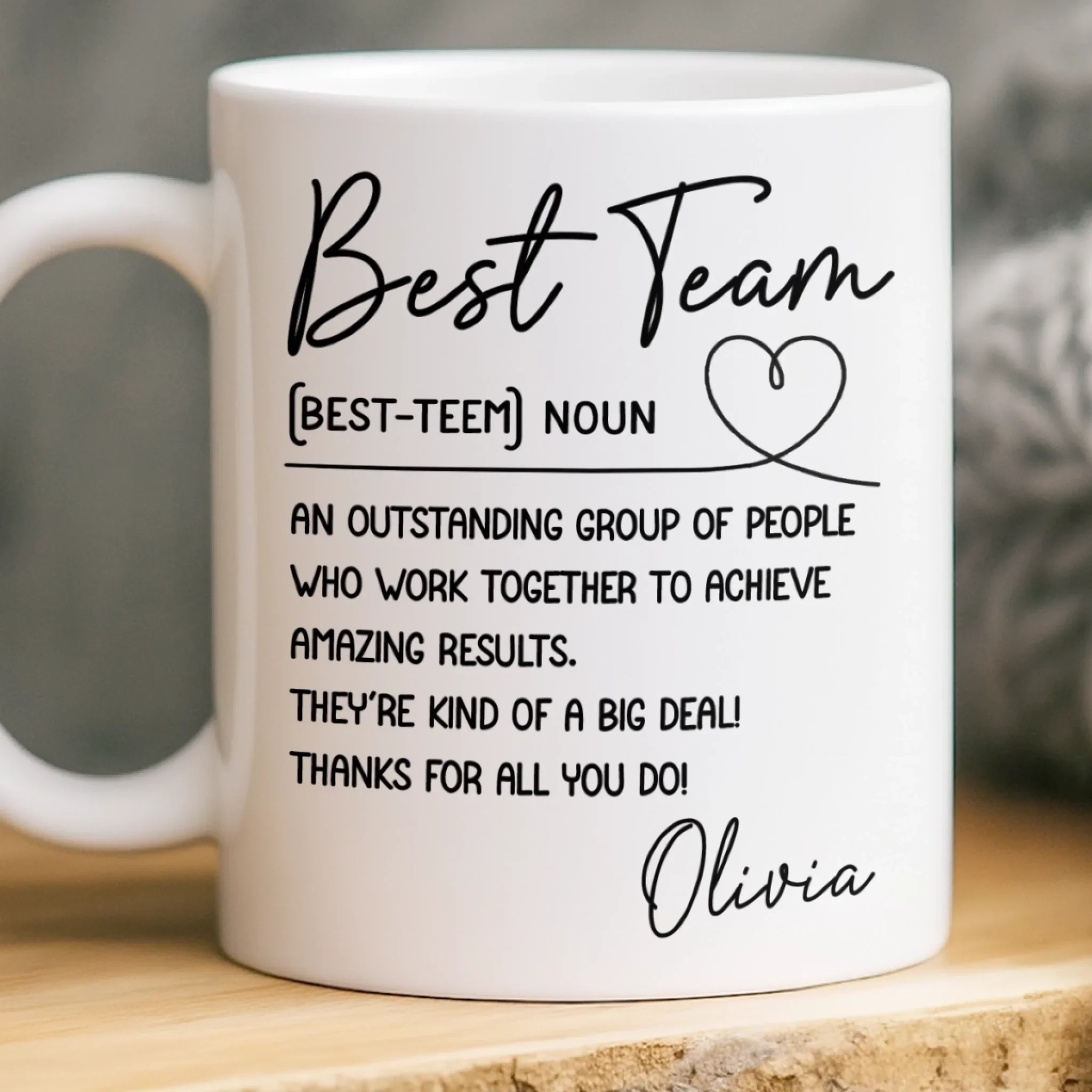 Custom Mug - Personalized Birthday Gifts For Coworker, Work Bestie - Work Feels Lighter With You - Robaser