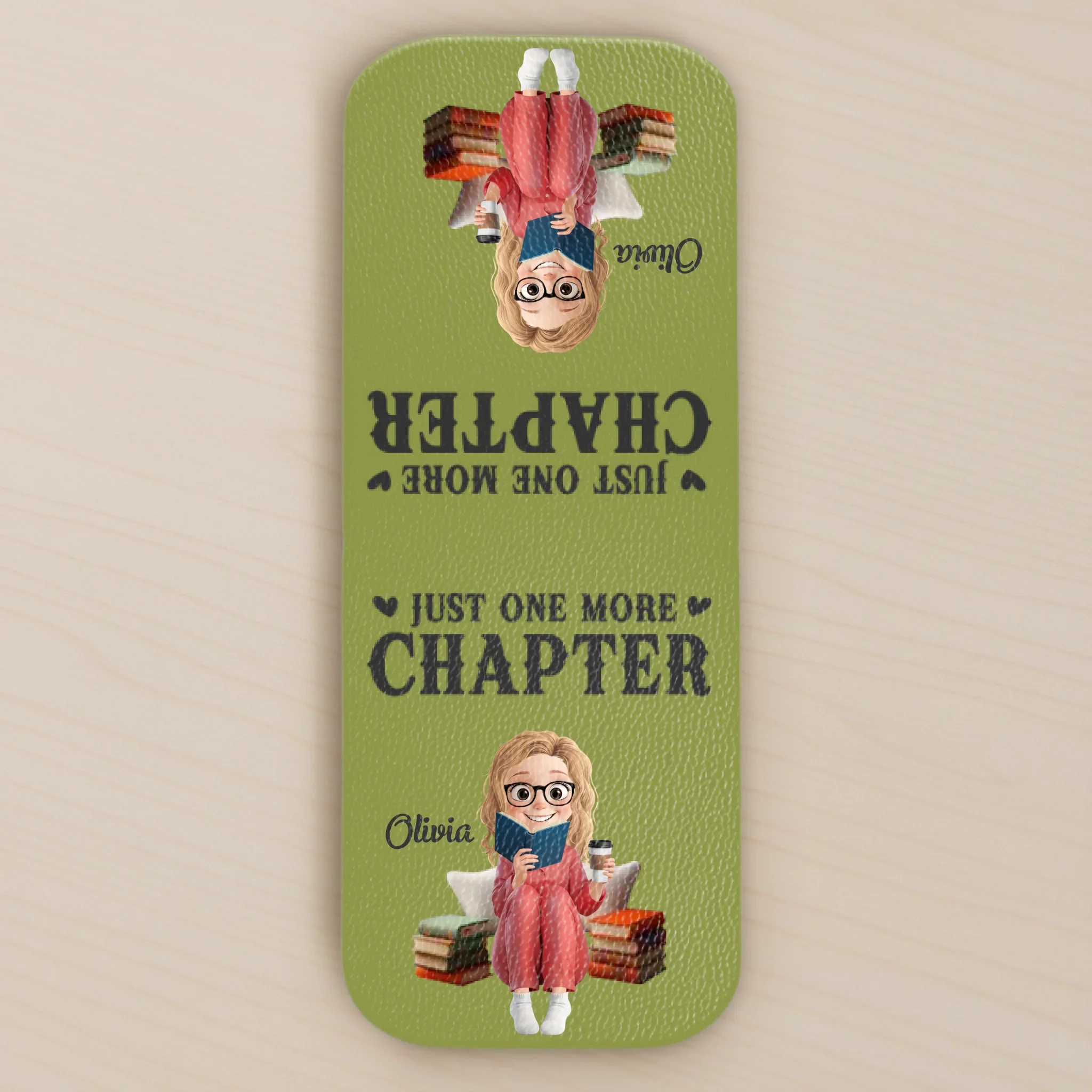 Custom Leather Magnetic Bookmark - Personalized  Bookish Gifts For Book Lovers, Bookworms, Readers - One More Page Always - Robaser