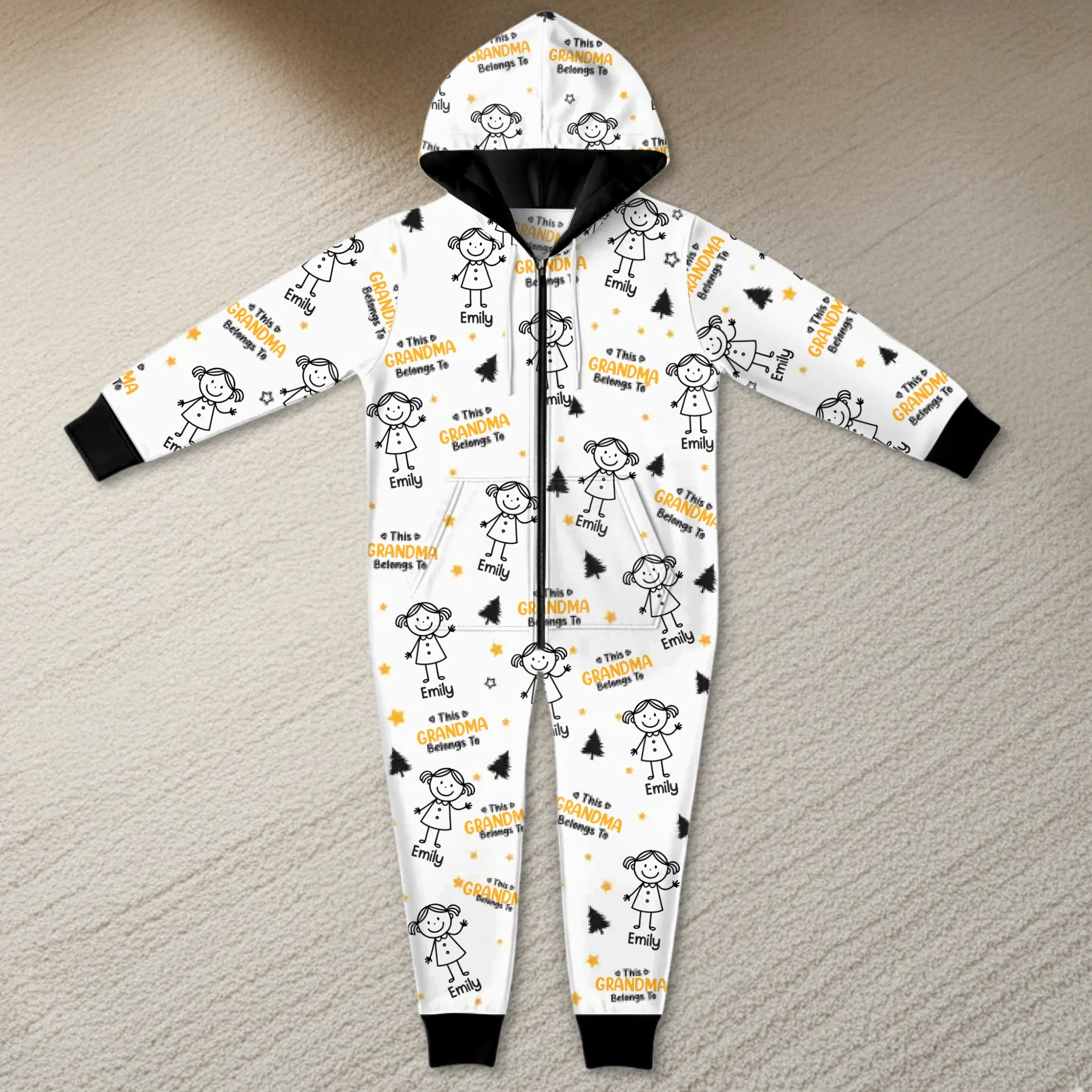 Custom Adult Onesie - Personalized Christmas Birthday Gifts For Mom, Dad, Grandma, Grandpa - Hugs You Can Wear - Robaser