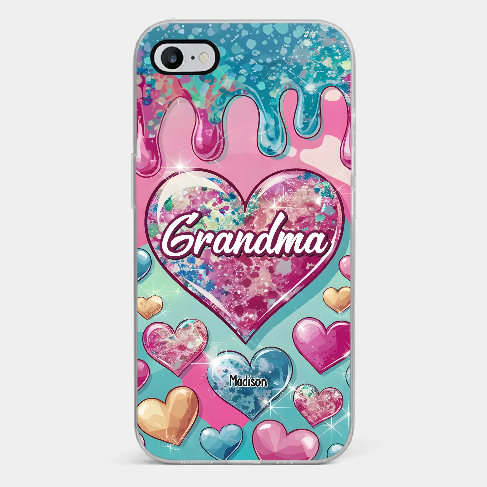 A Grandmother  s Heart Holds Forever Love - Family Personalized Custom 3D Inflated Effect Printed Clear Phone Case - Gift For Mom, Grandma - Robaser