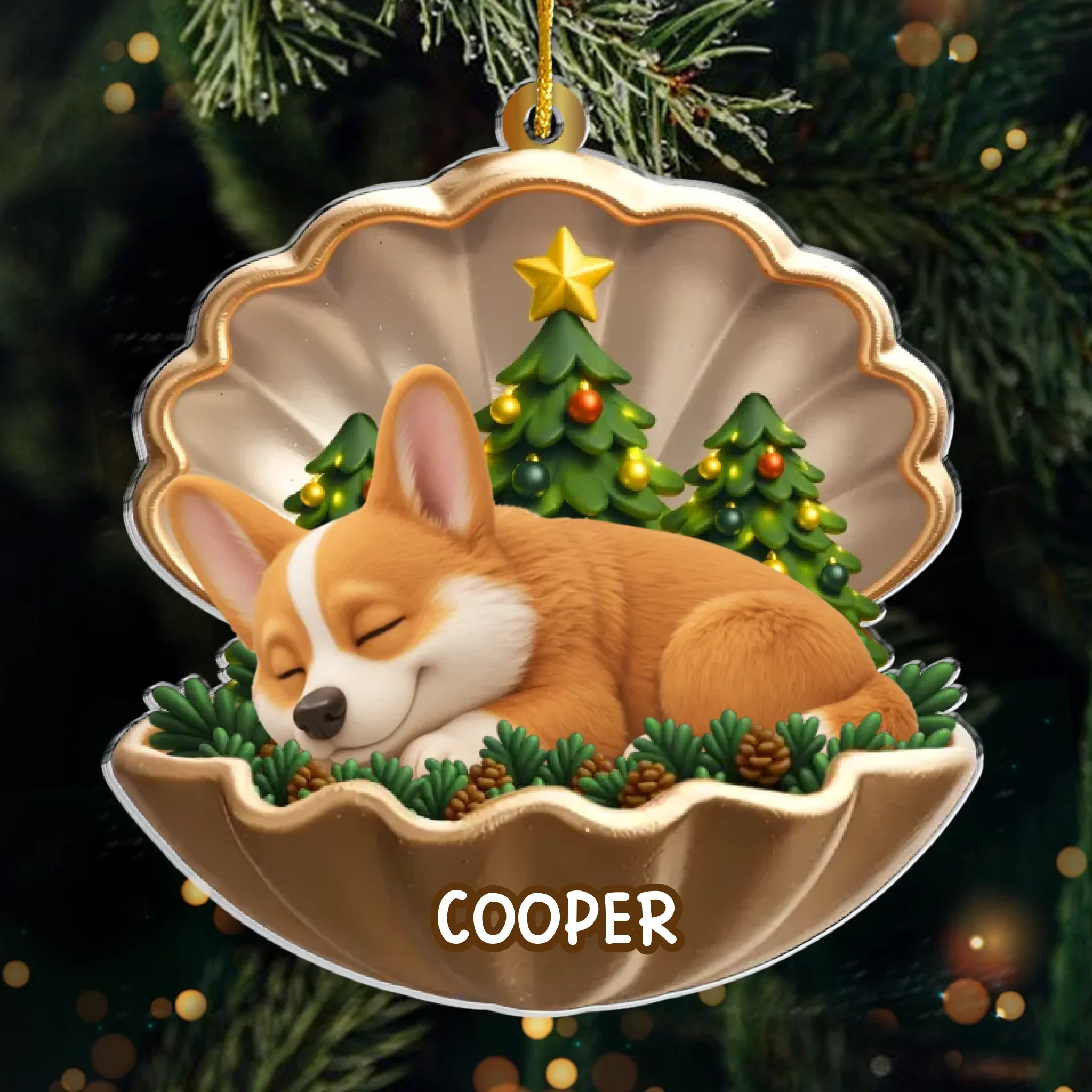 Custom Acrylic Ornament - Personalized Pet Christmas Memorial Sympathy Gifts For Dogs - Forever My Christmas Angel - Robaser