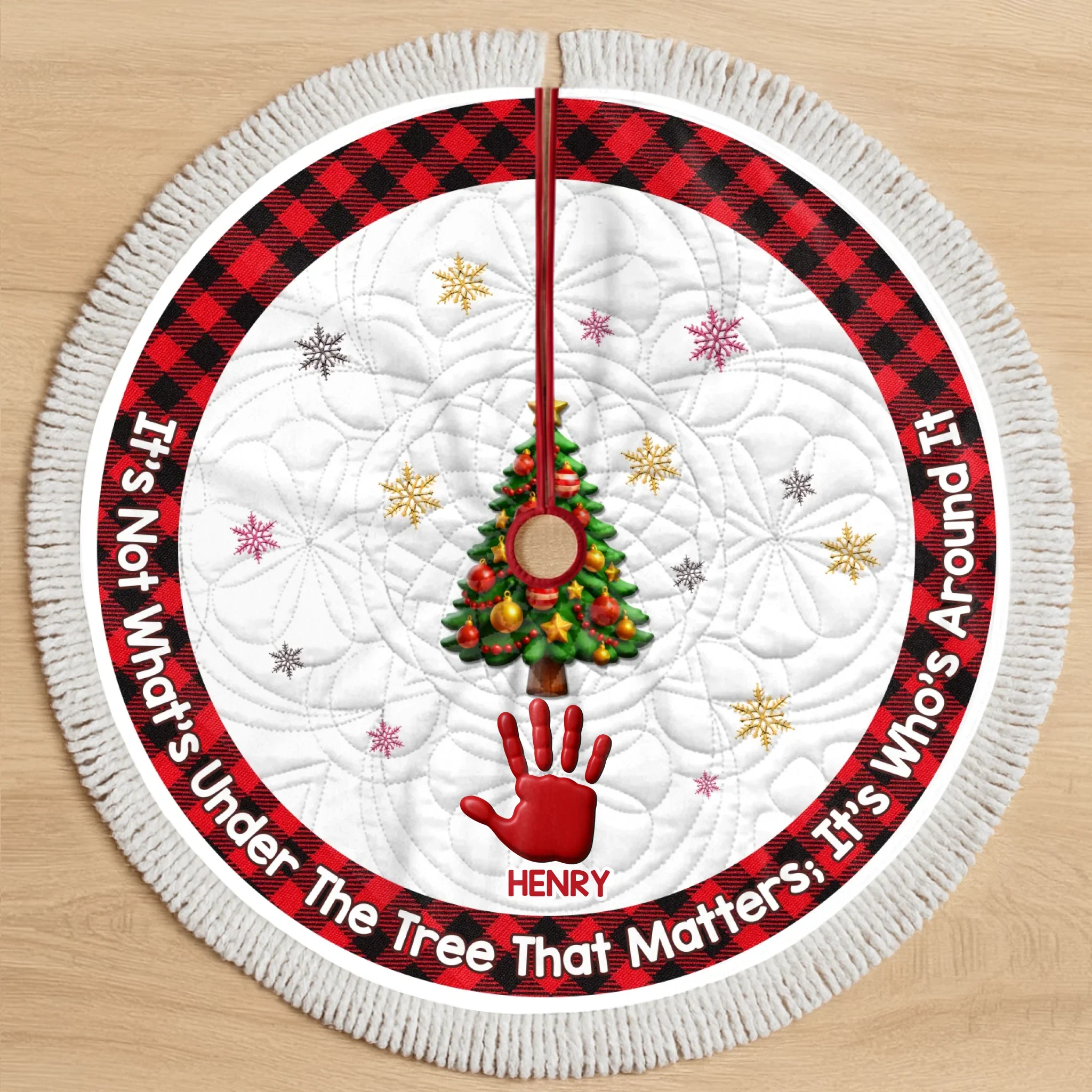 Custom Tree Skirt - Personalized Christmas Birthday Gifts For Mom, Dad, Brother, Sister, Kids - Love Grows Beneath This Tree - Robaser