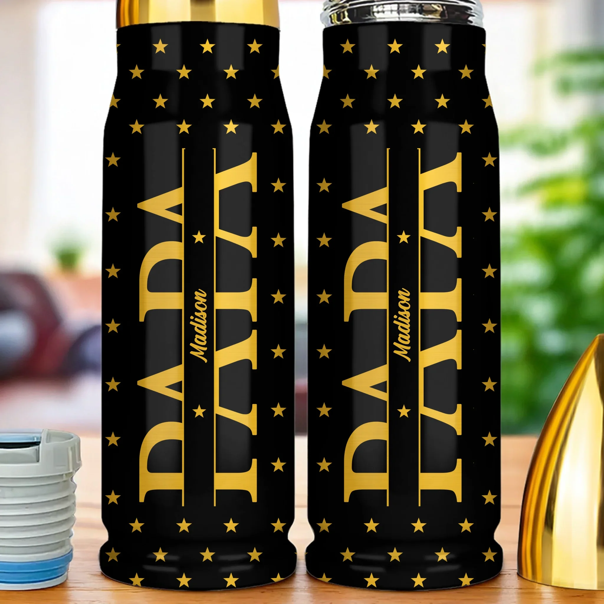 Target Locked On Love - Family Personalized Custom Bullet Tumbler - Father's Day, Gift For Dad, Grandpa - Robaser