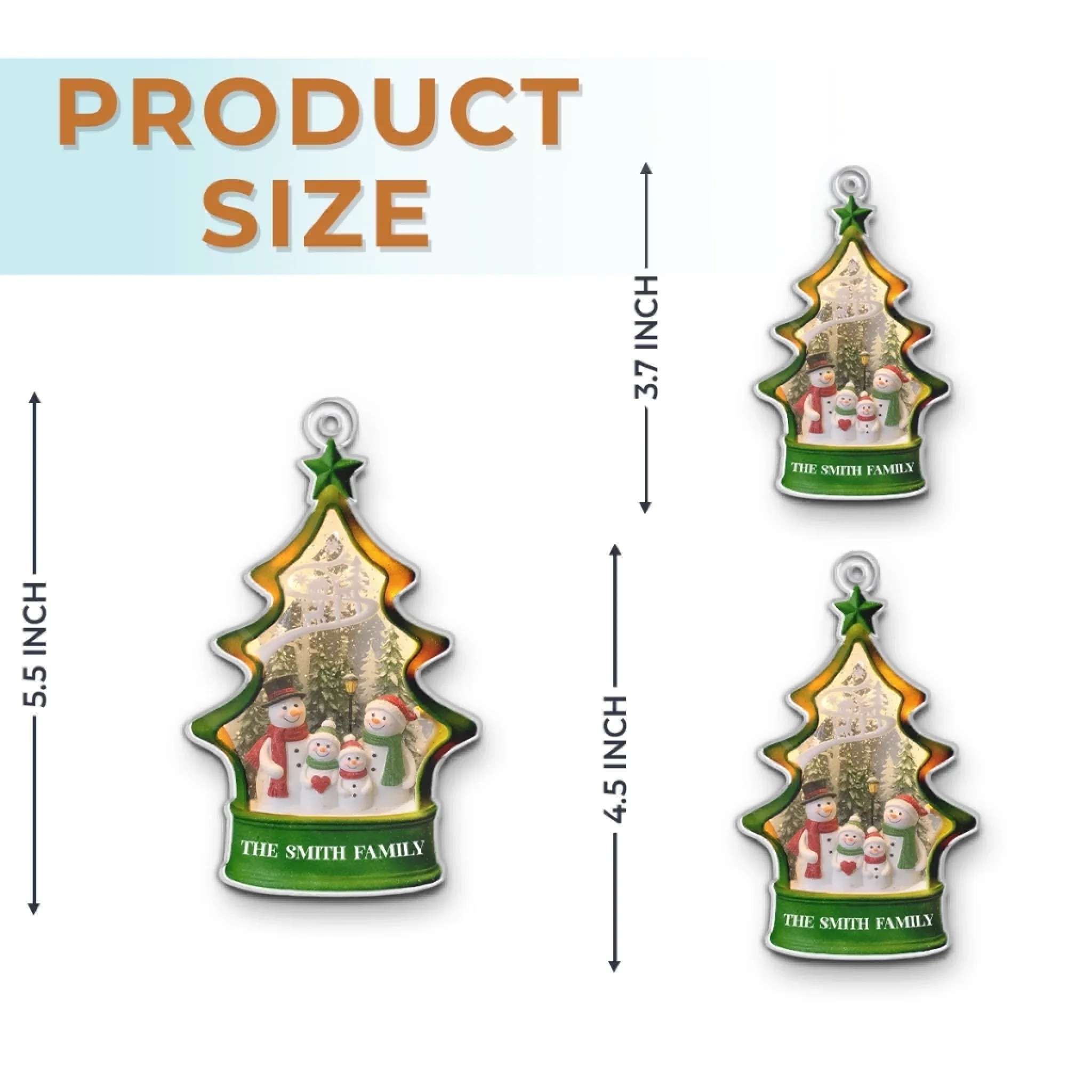 Custom Acrylic Ornament - Personalized Christmas Birthday Gifts For Mom, Dad, Kids - Frosty Fun And Warm Hearts - Robaser