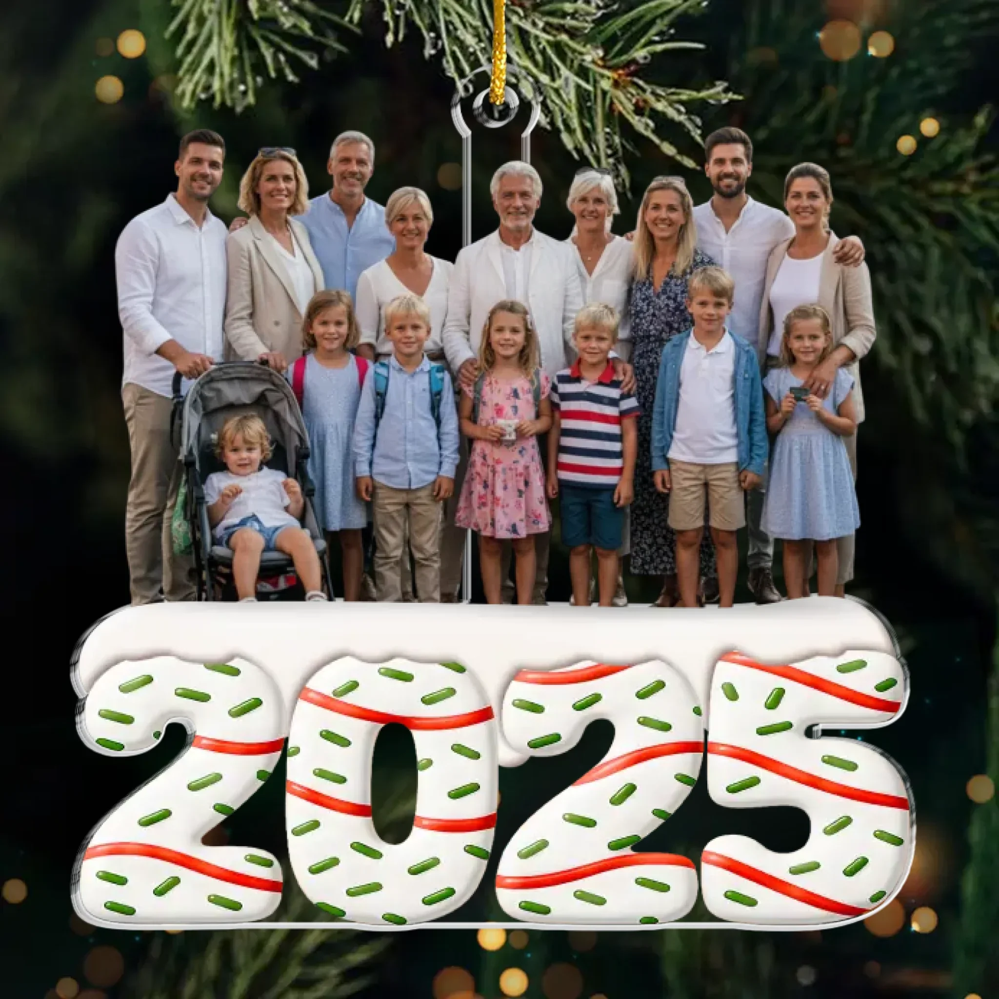 Custom Photo Acrylic Ornament - Personalized Christmas Birthday Gifts For Mom, Dad, Brother, Sister, Kids - Generations Of Love - Robaser