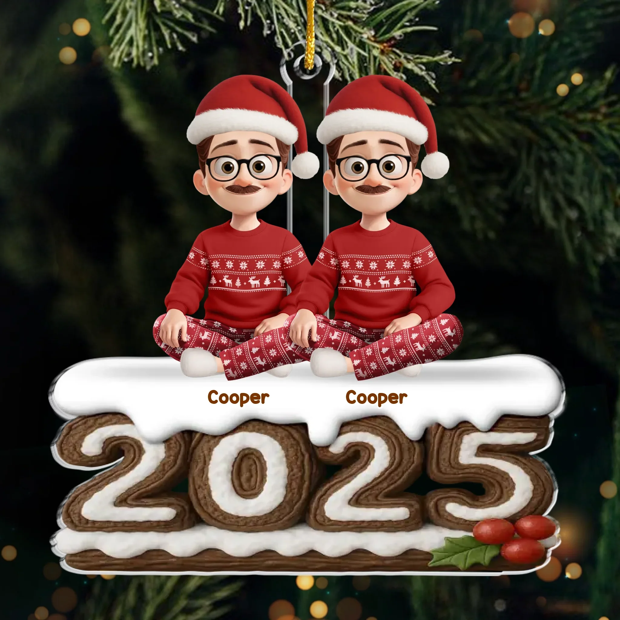 Custom Acrylic Ornament - Personalized Christmas Birthday Gifts For Family, Dog Cat Lovers - Together Is Our Best Tradition - Robaser