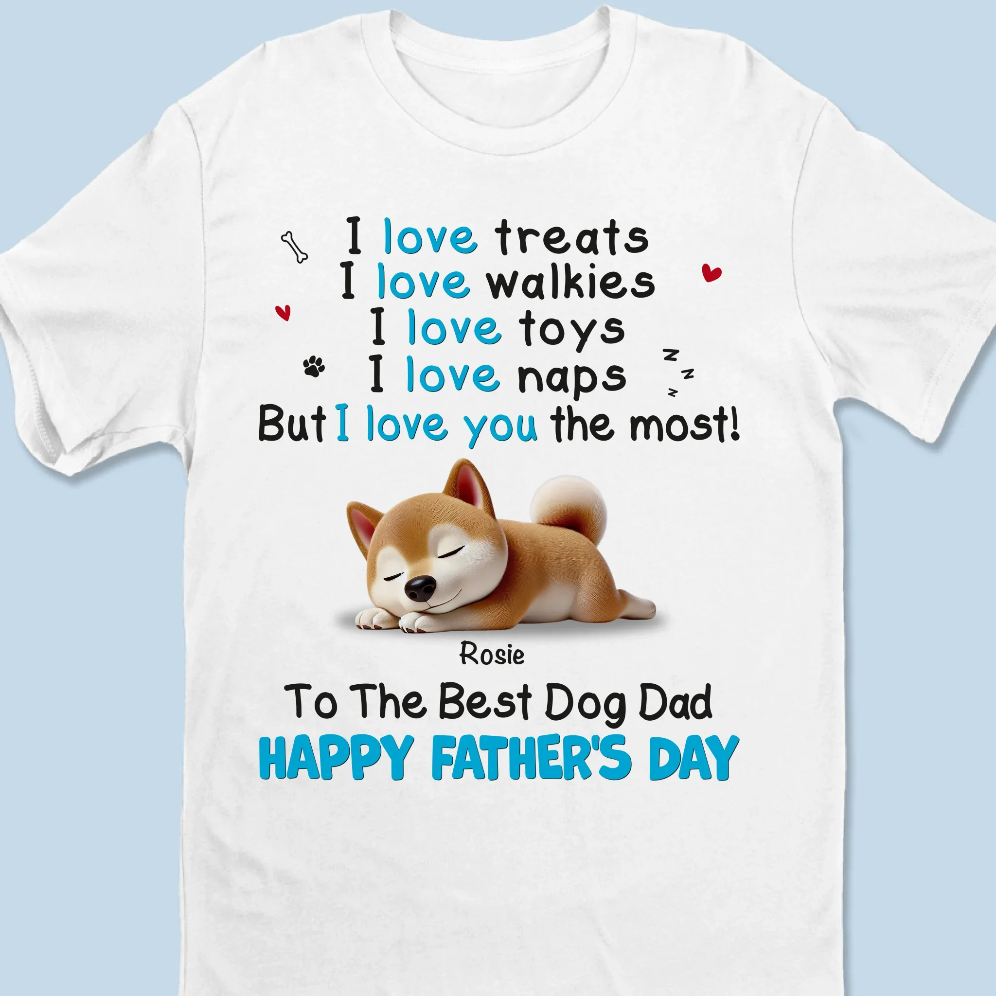 Dad, You're My Favorite Walk Buddy - Dog Personalized Custom Unisex T-shirt, Premium T-shirt, Hoodie - Father's Day, Gift For Dad, Pet Owners, Pet Lovers - Robaser