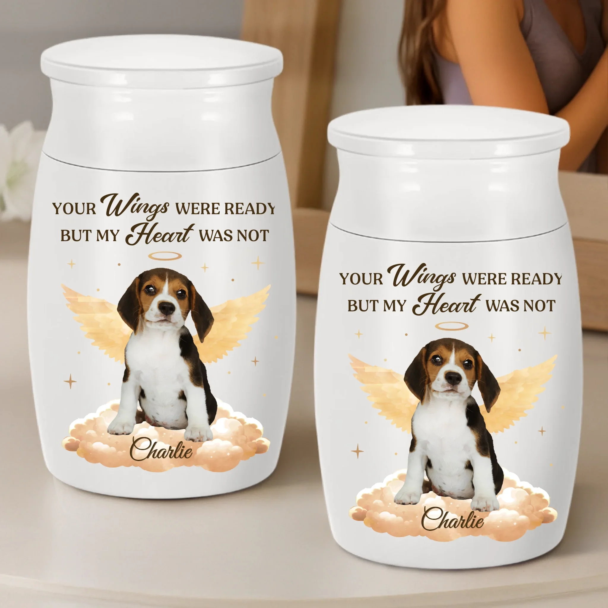 Custom Photo Decorative Urn - Personalized Pet Memorial Gifts For Dogs, Cats - Still With Me, Always - Robaser