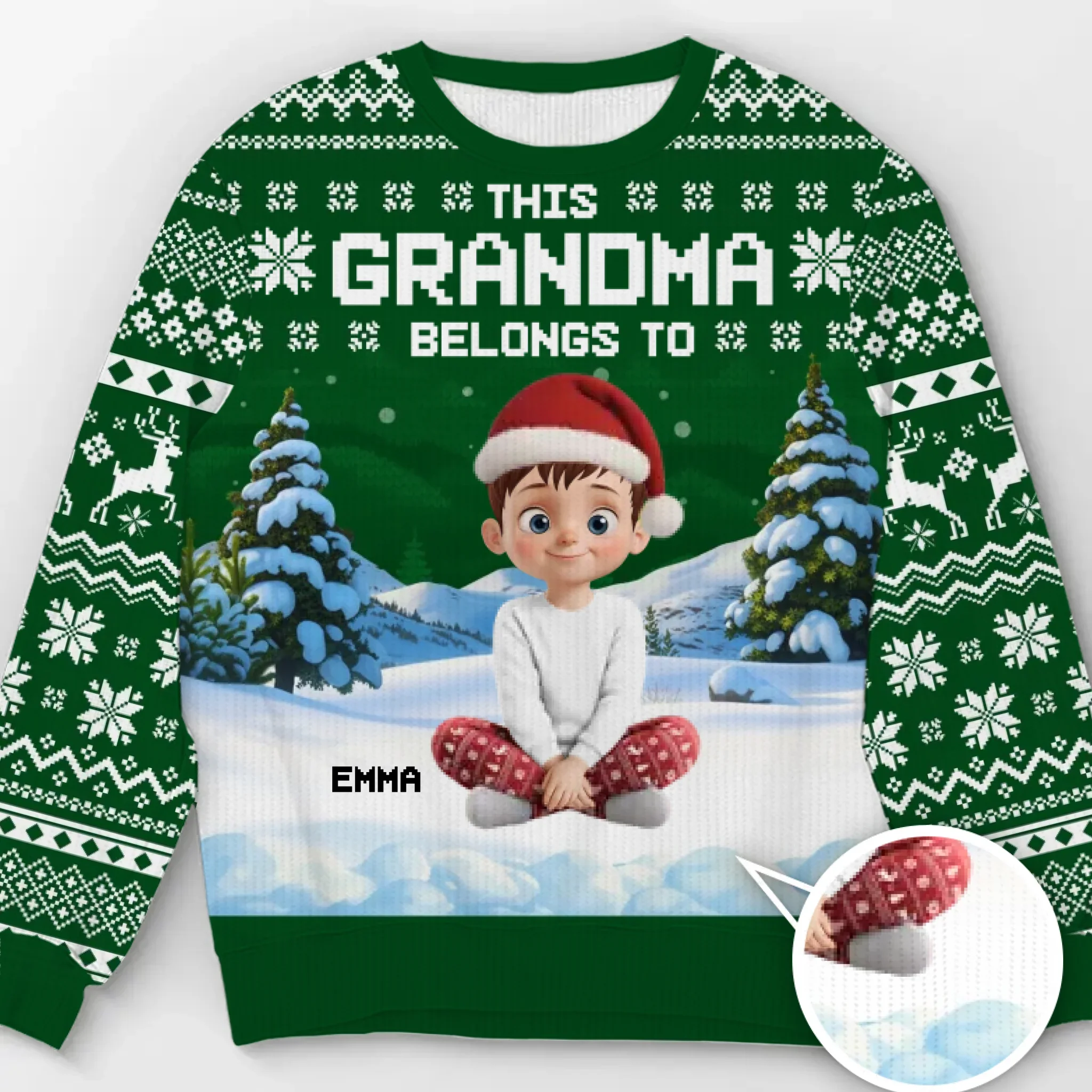 Custom Unisex Ugly Sweatshirt - Personalized Christmas Birthday Gifts For Mom, Grandma - Joyful Hearts Gather This Christmas - Robaser