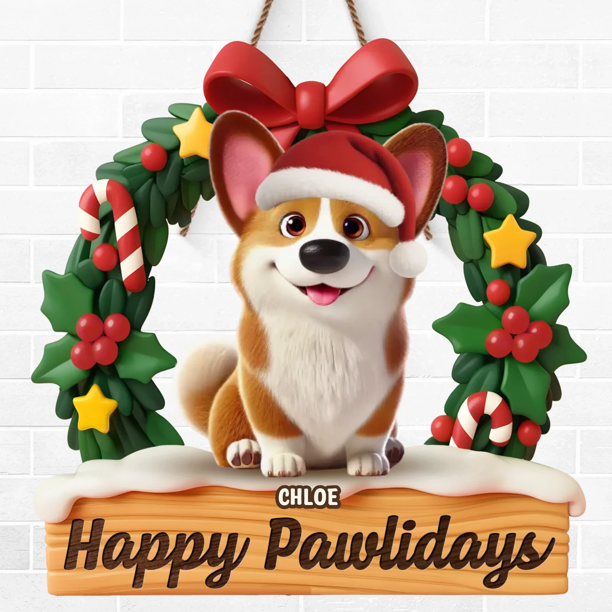 Custom Wood Sign - Personalized Christmas Birthday Gifts For Dog Cat Lovers, Dog Dad And Mom, Cat Owners - Merry Woofmas From Our Pack - Robaser