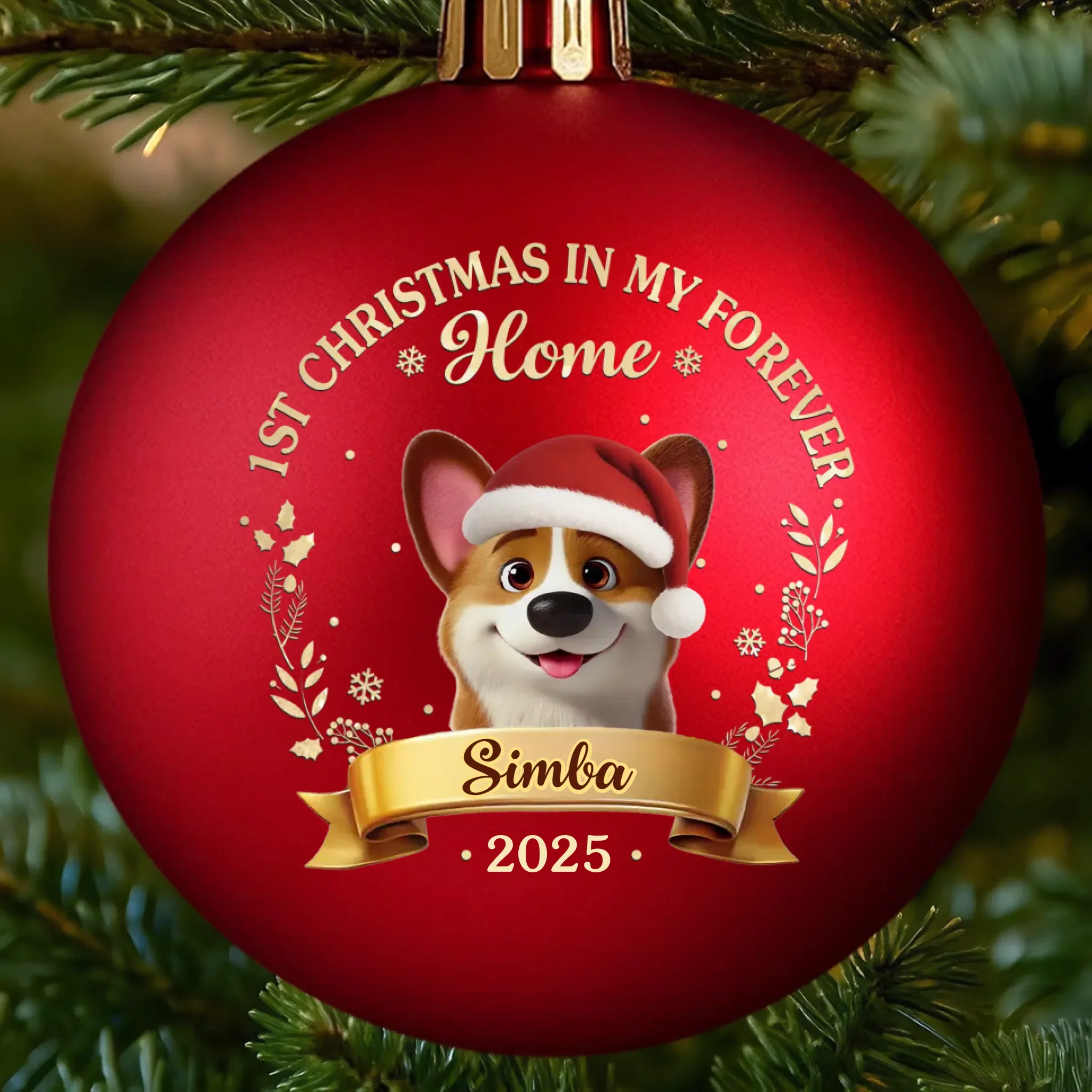 Custom First Christmas Colored Ball Ornament - Personalized  Christmas Birthday Gifts For Dog Cat Lovers, Dog Dad And Mom, Cat Owners - A Pawfect New Beginning - Robaser