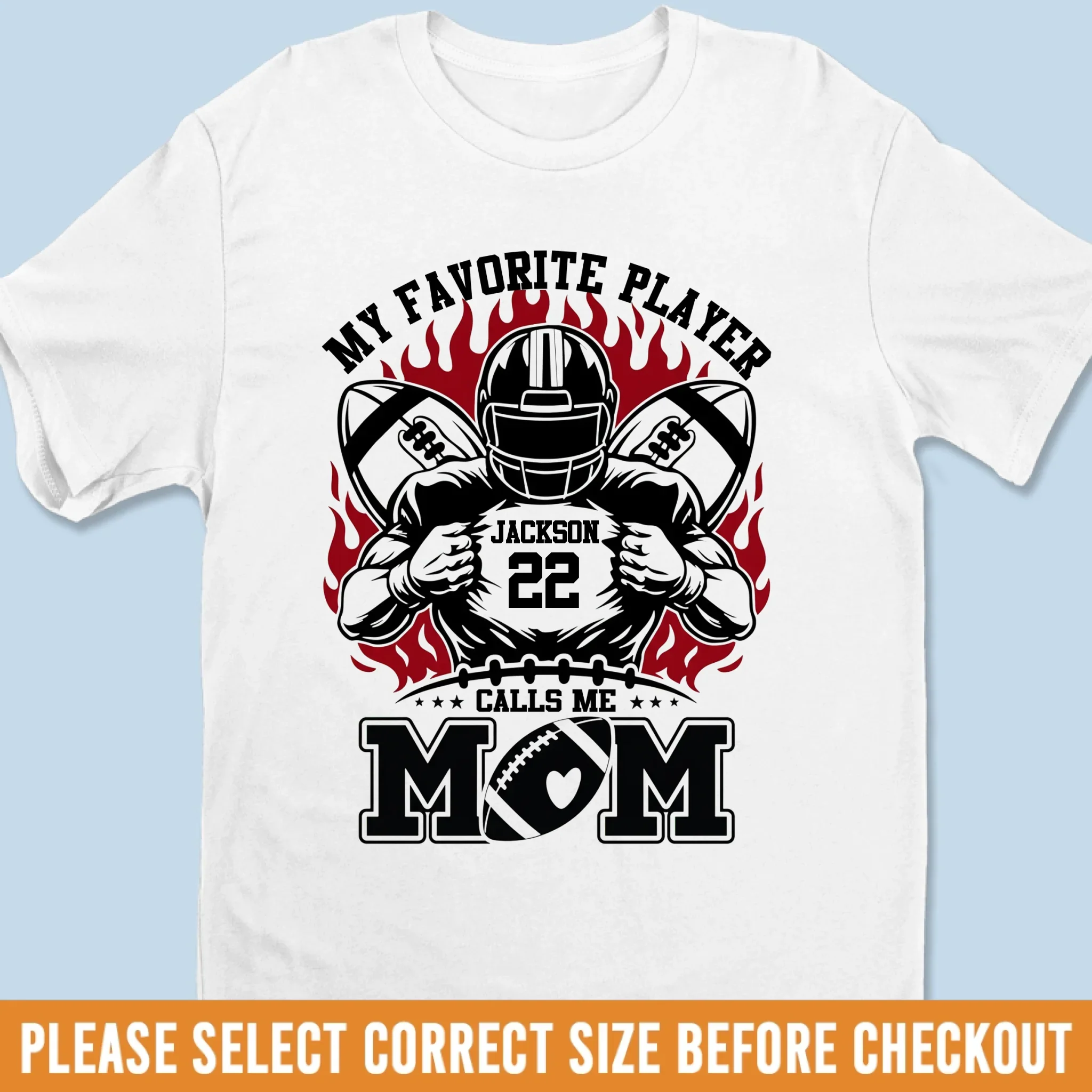 Custom Football Senior Mom T-shirt, Hoodie - Personalized Birthday Football Gifts For Mom, American Football Players, Football Lovers, NFL Fans - Heart On The Field - Robaser
