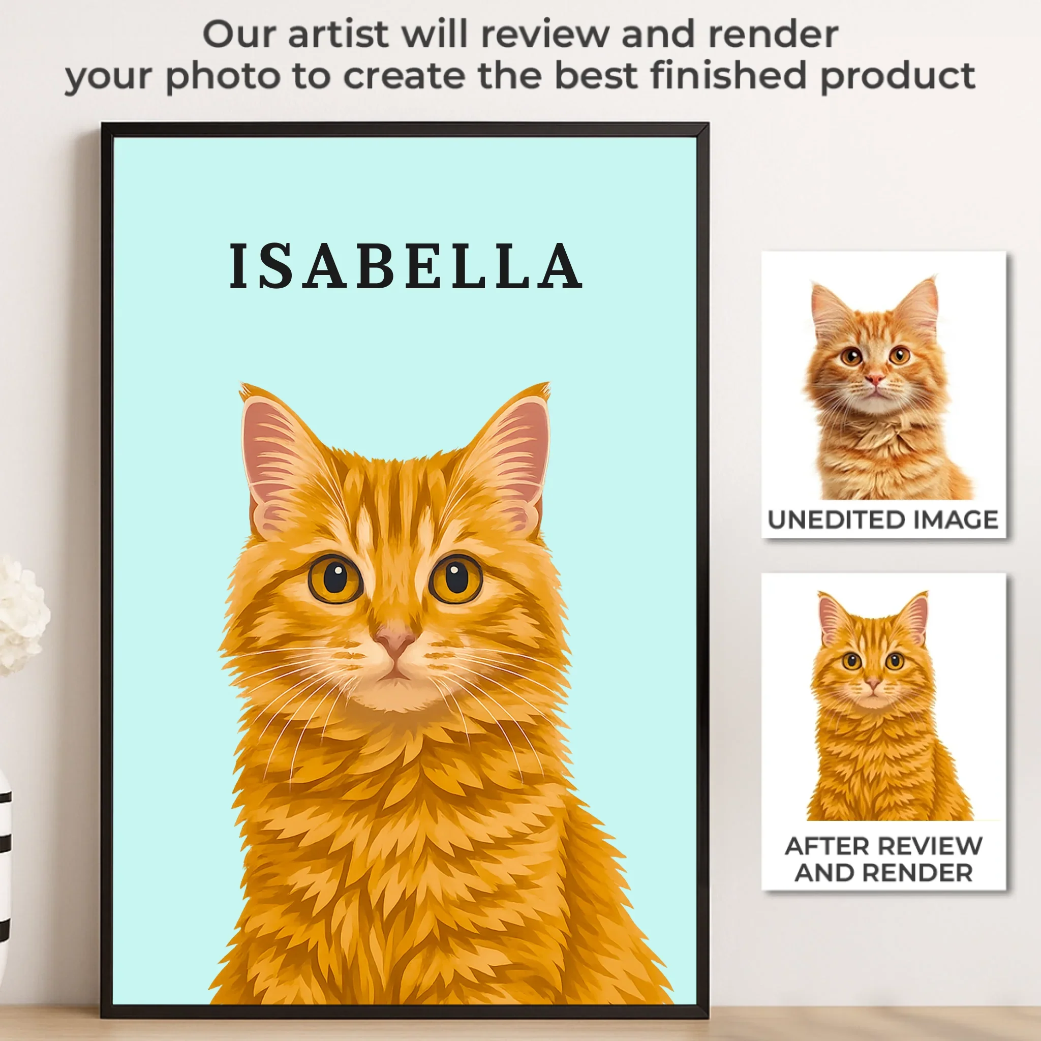 Custom Photo Vertical Poster - Personalized Pet Memorial Sympathy Gifts For Dogs, Cats - My Hooman Loves Me This Much - Robaser