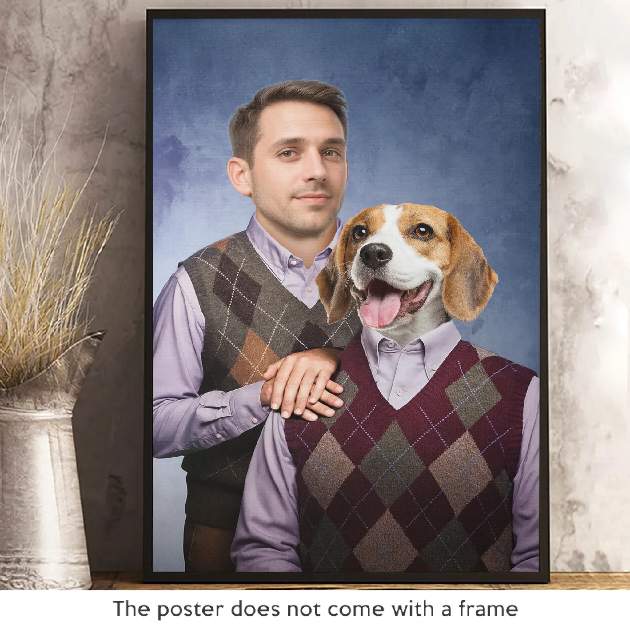 Custom Photo Vertical Poster - Personalized Birthday  Gifts For Dog Cat Lovers, Dog Dad And Mom, Cat Owners - Cheers To The Good Life - Robaser