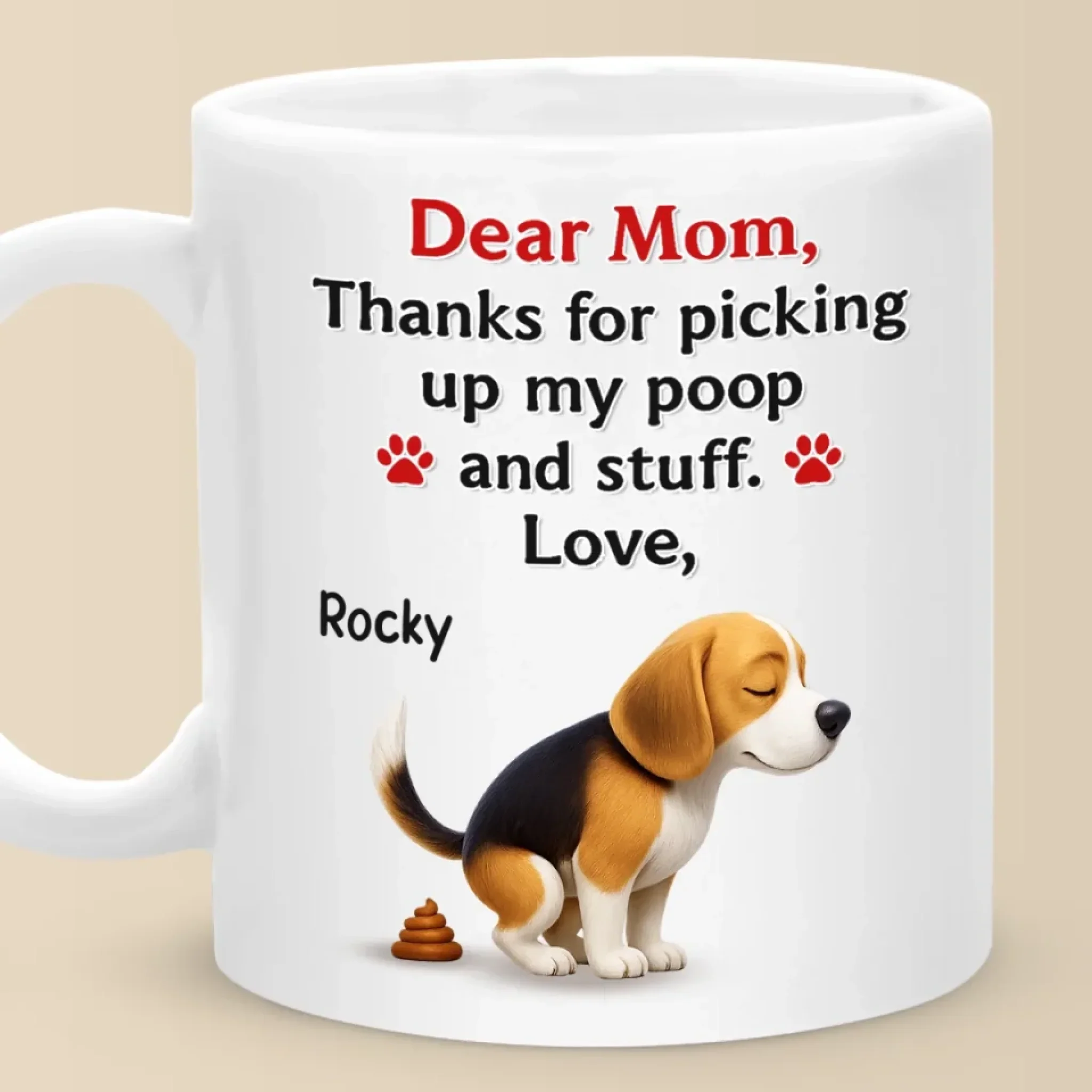 Messy Love, Unconditional Thanks - Dog Personalized Custom Mug - Mother's Day, Gift For Pet Owners, Pet Lovers - Robaser